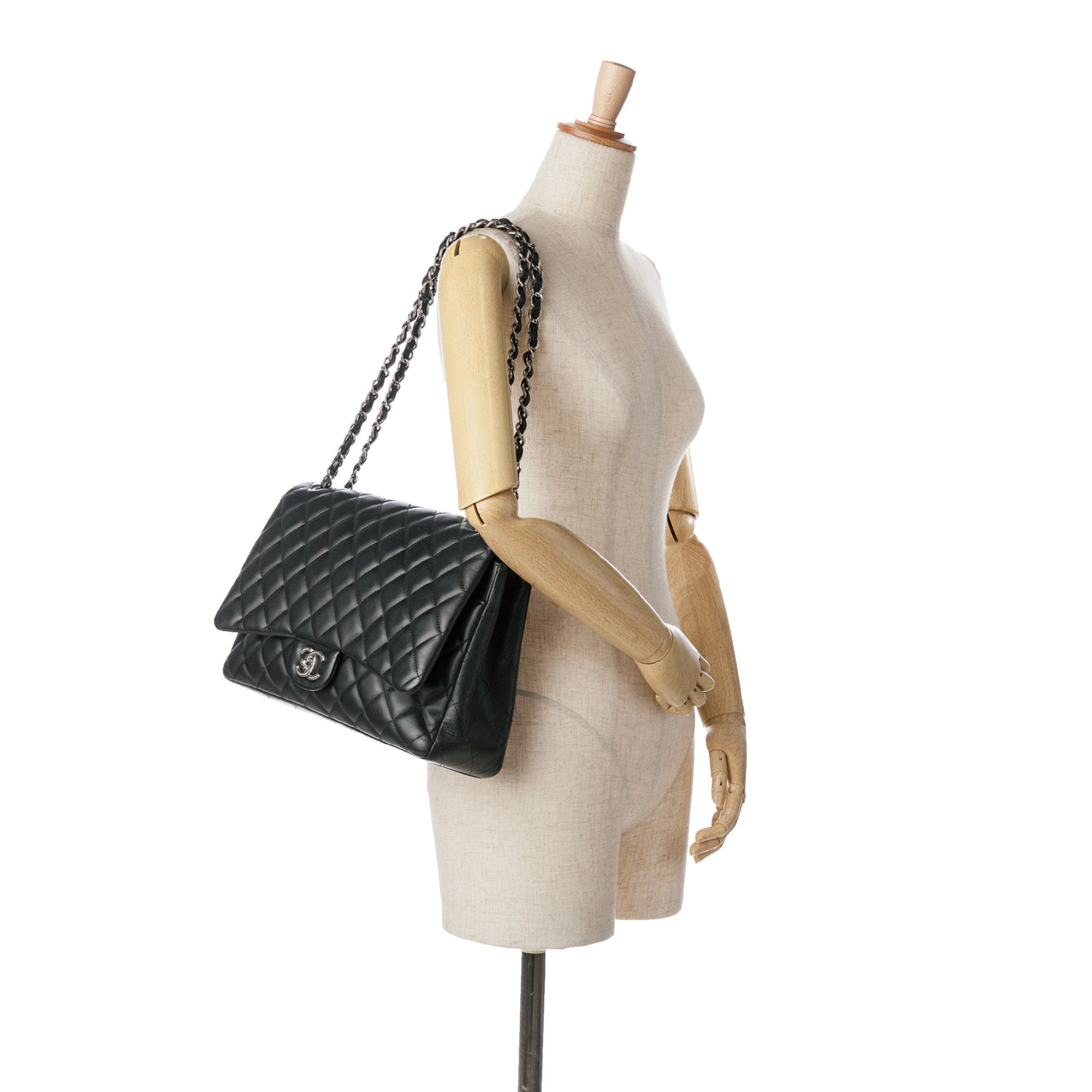 Chanel Maxi Classic Lambskin Double Flap - image 10