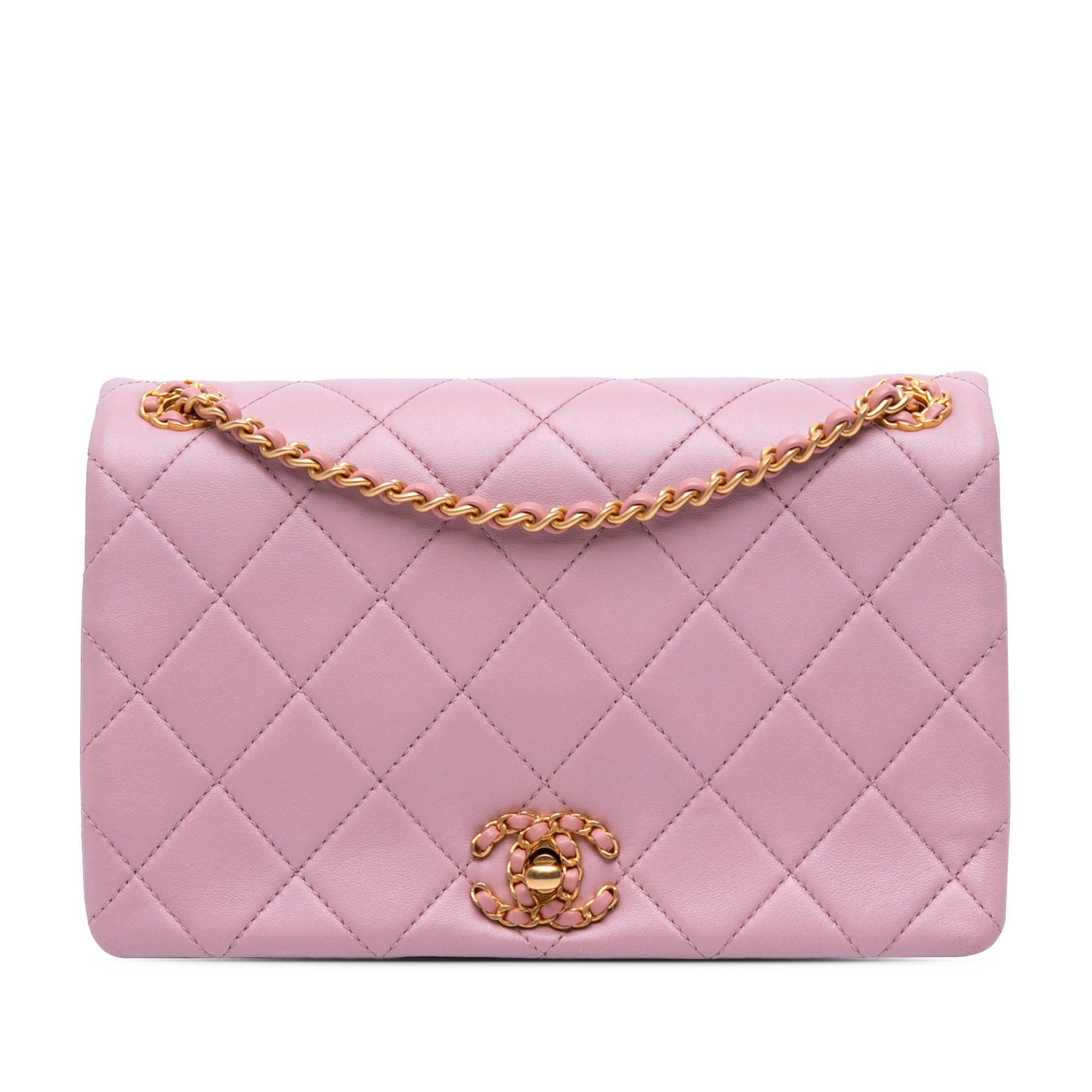 Chanel Quilted Lambskin Braided CC Single Flap - image 1