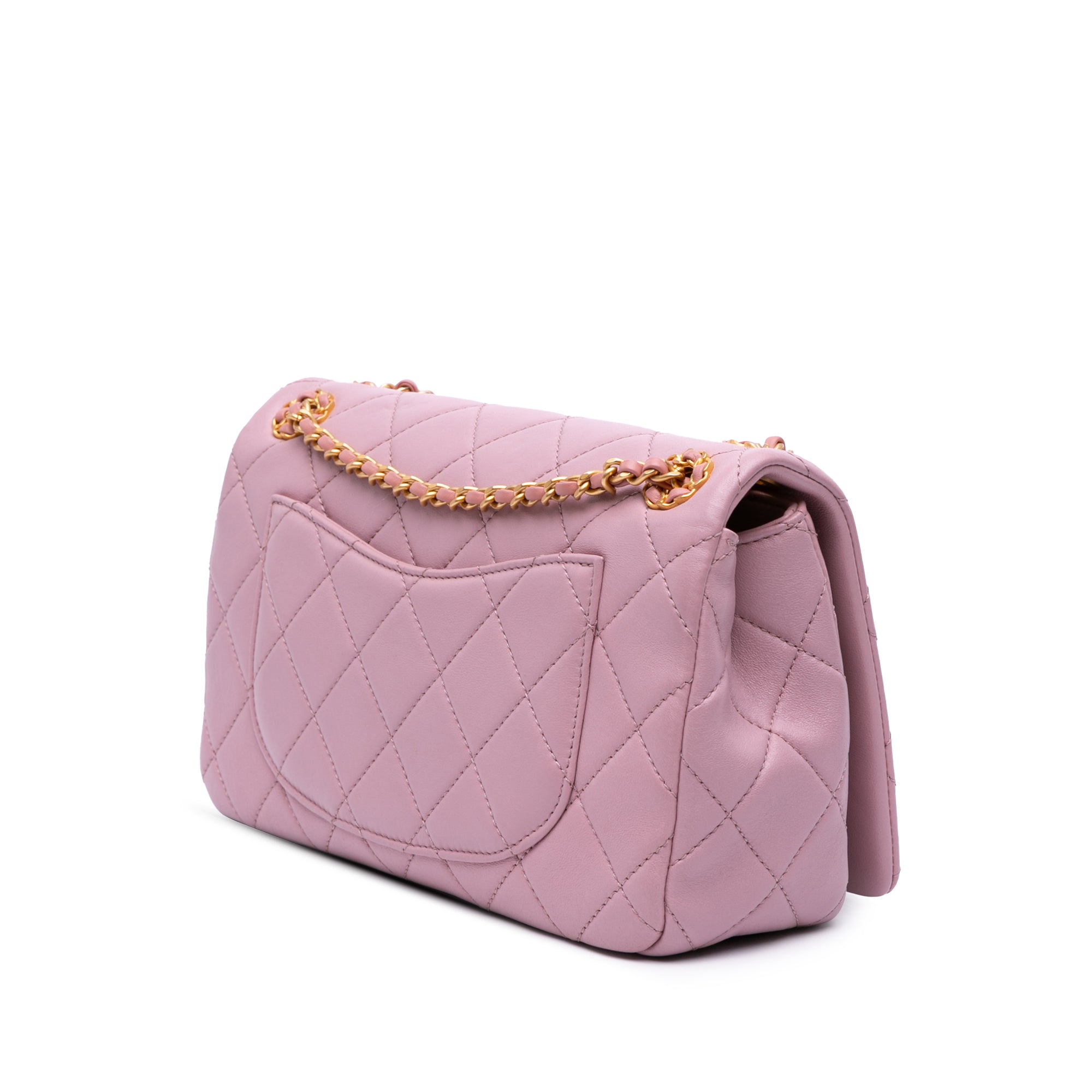 Chanel Quilted Lambskin Braided CC Single Flap - image 2