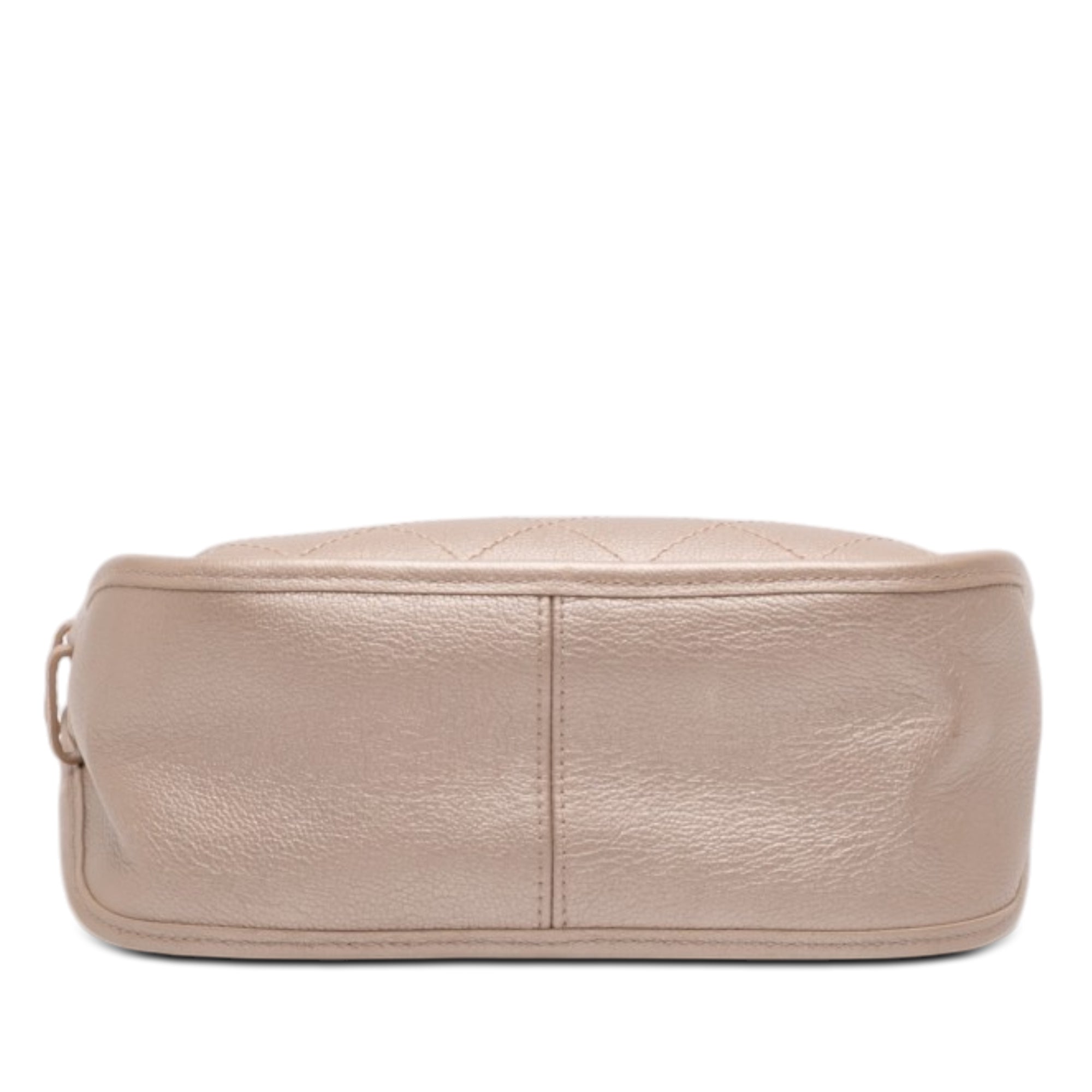 Chanel Small Quilted Metallic Calfskin Jungle Stroll Hobo - image 3