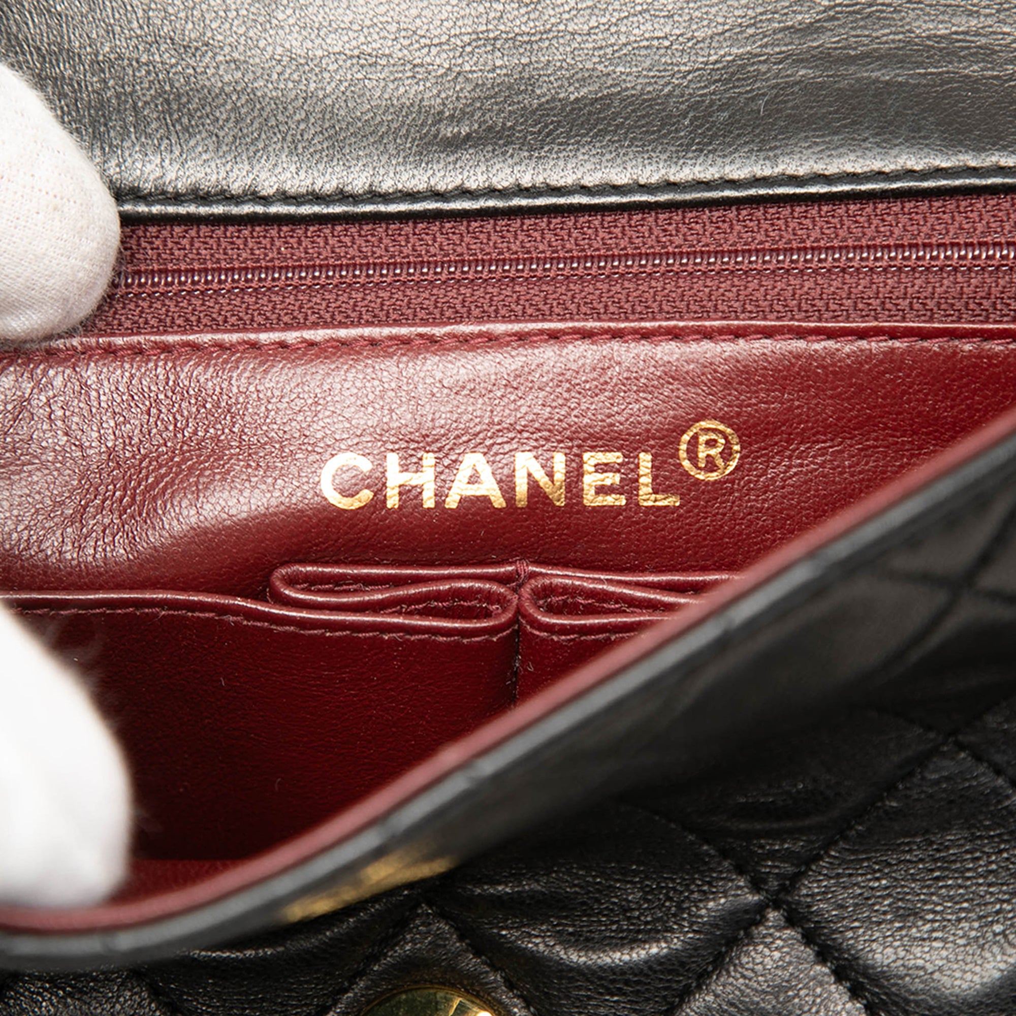 Chanel Square Quilted Lambskin Single Flap - image 5