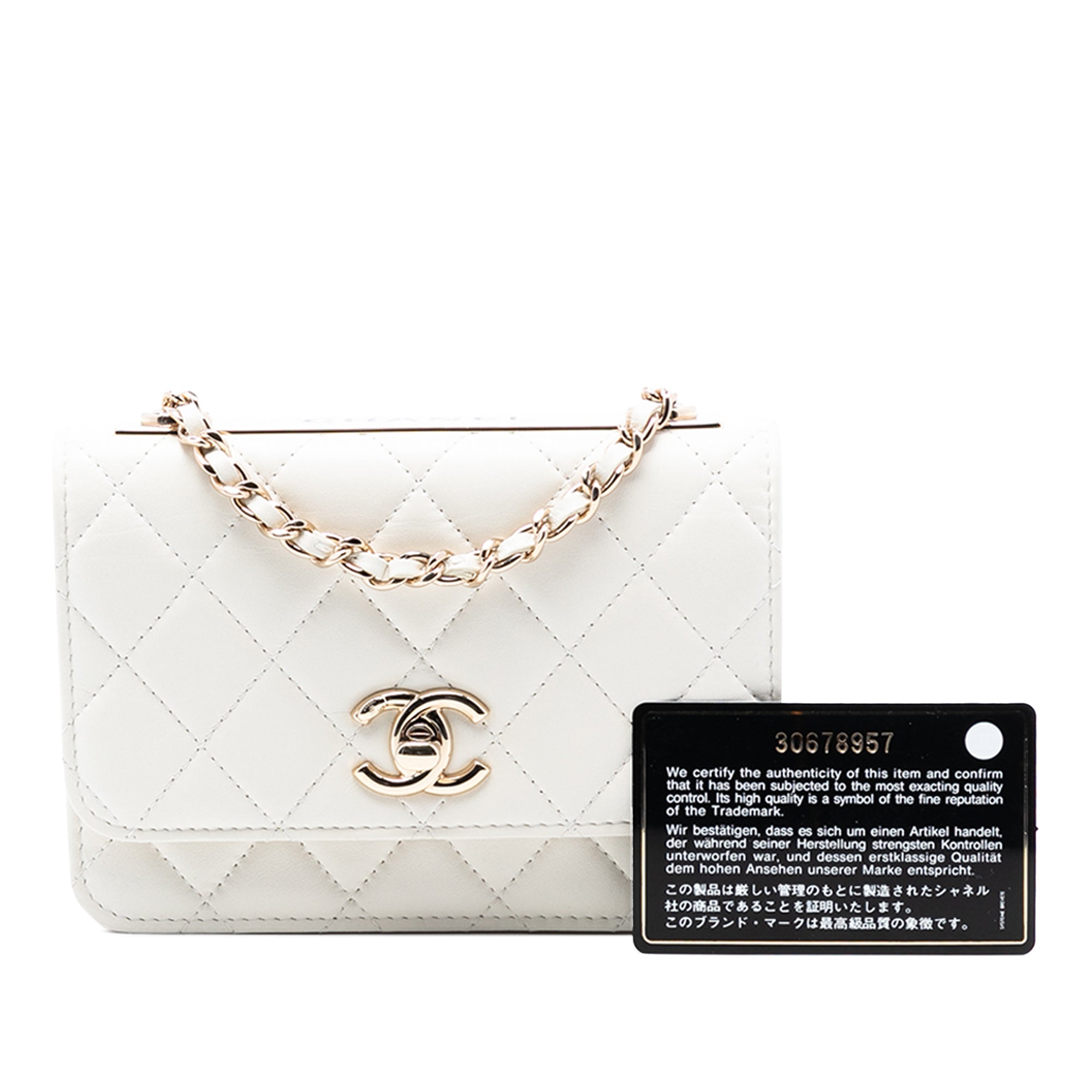Chanel Mini Quilted Lambskin Trendy CC Wallet On Chain - image 8