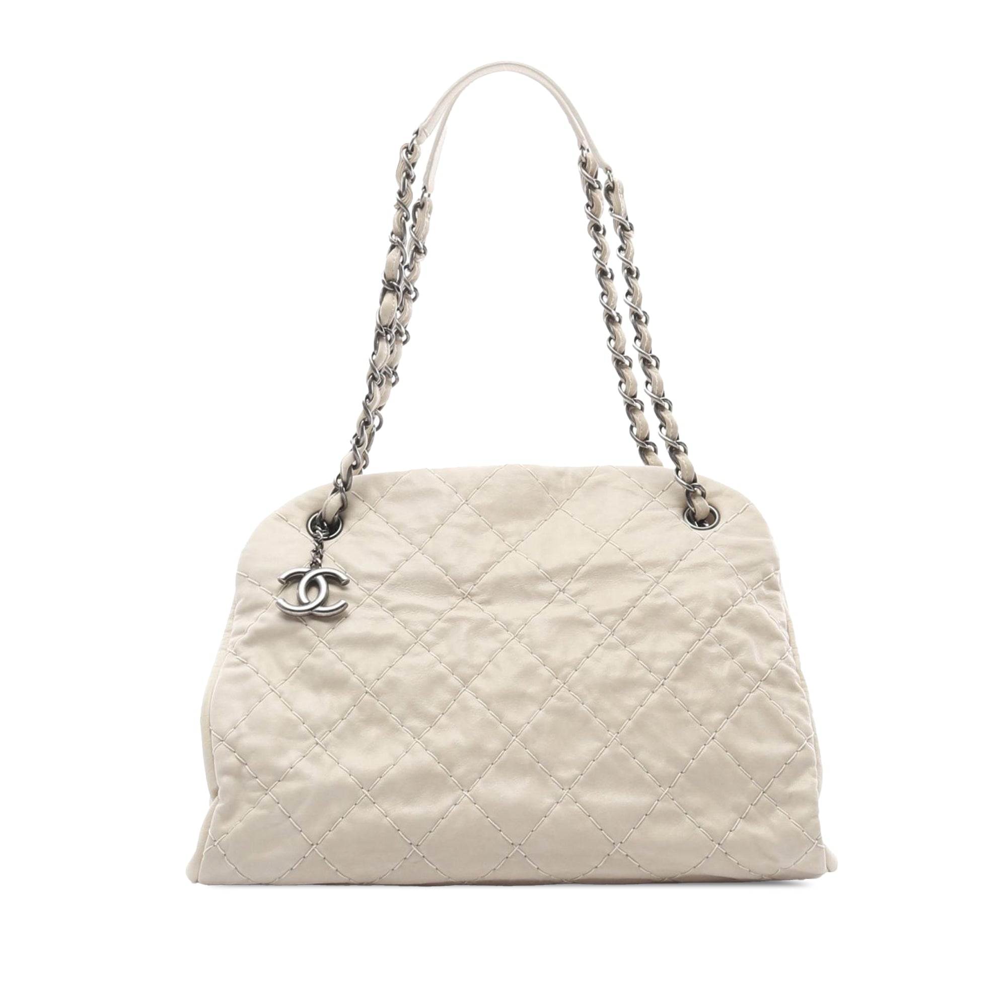 Chanel Large Aged Calfskin Just Mademoiselle Bowling Bag - image 1