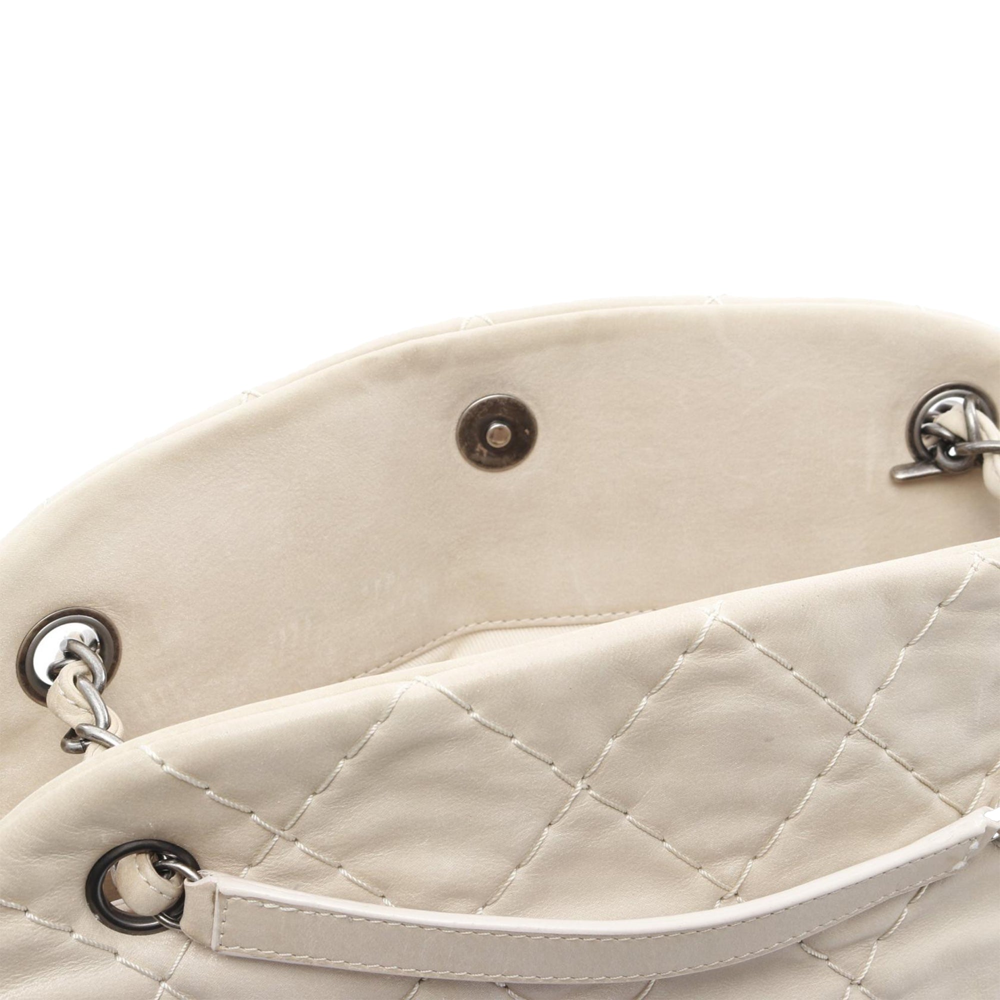 Chanel Large Aged Calfskin Just Mademoiselle Bowling Bag - image 12