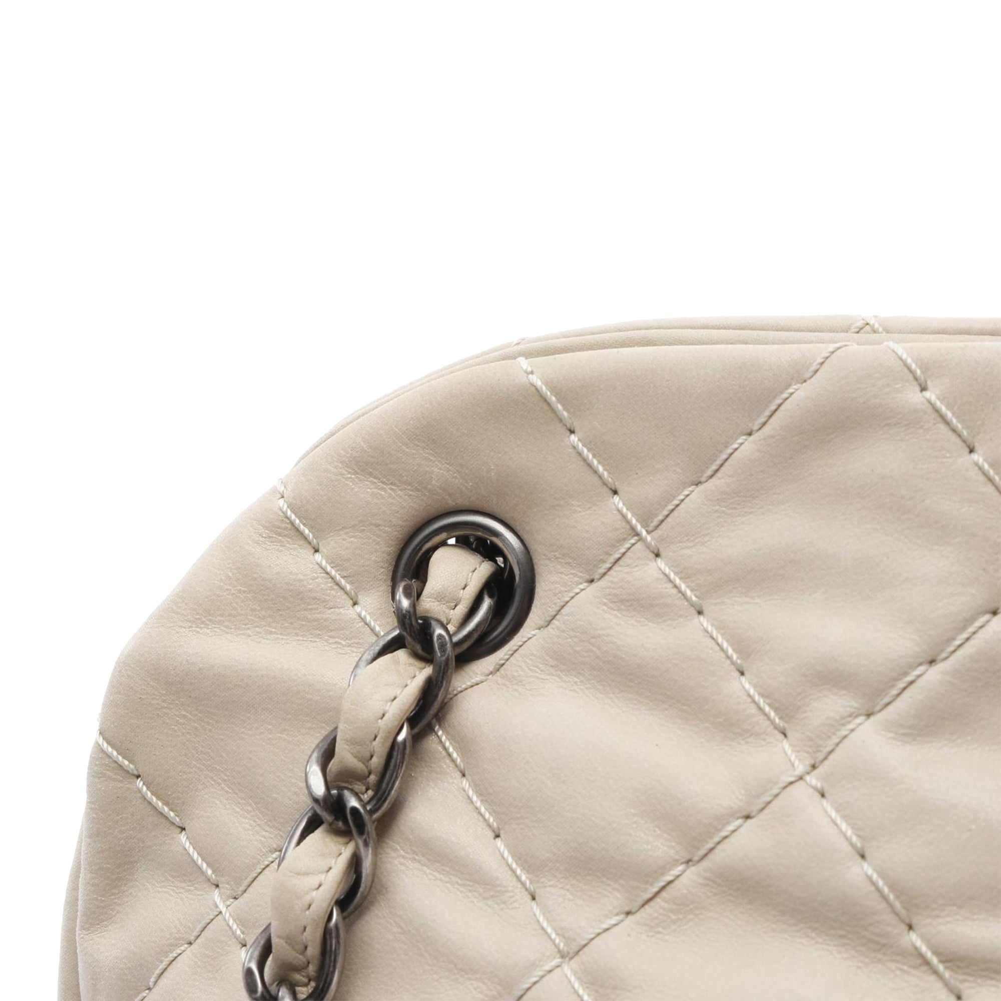 Chanel Large Aged Calfskin Just Mademoiselle Bowling Bag - image 13