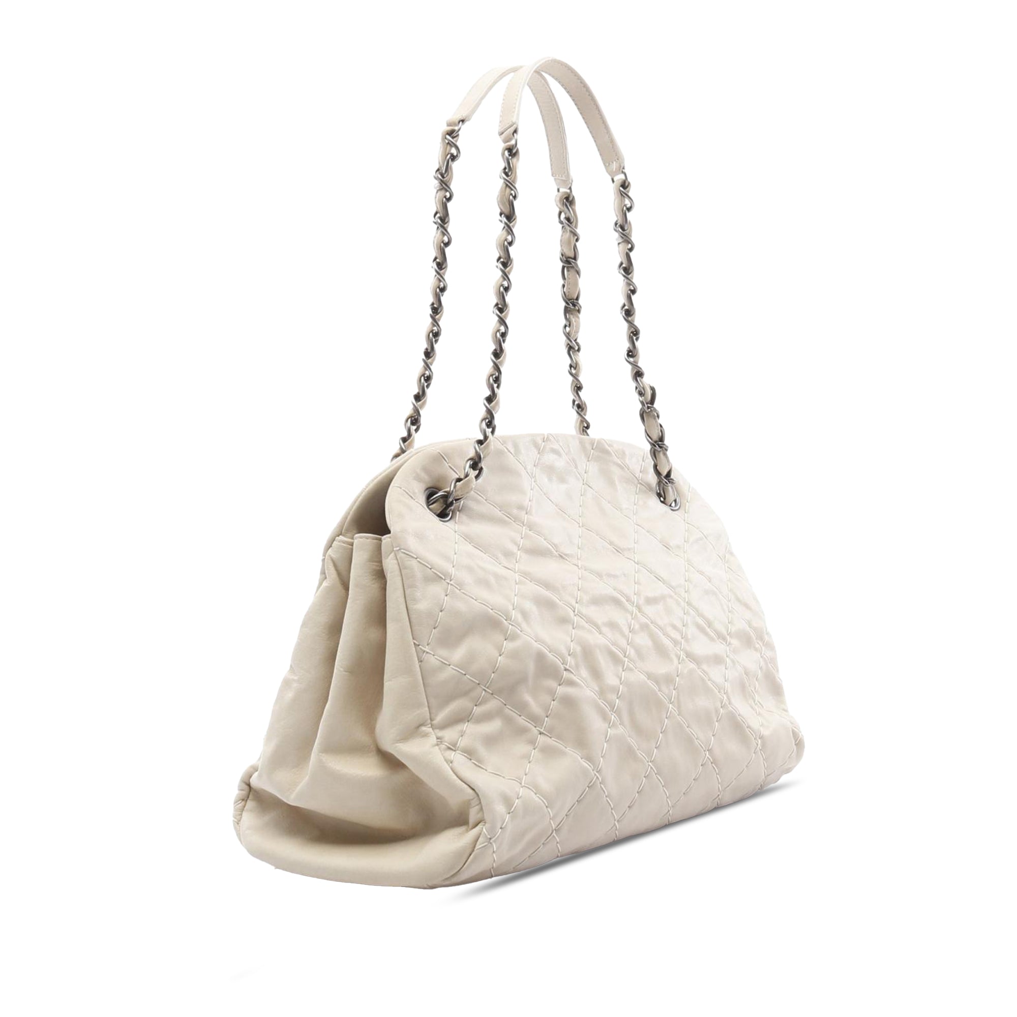 Chanel Large Aged Calfskin Just Mademoiselle Bowling Bag - image 2
