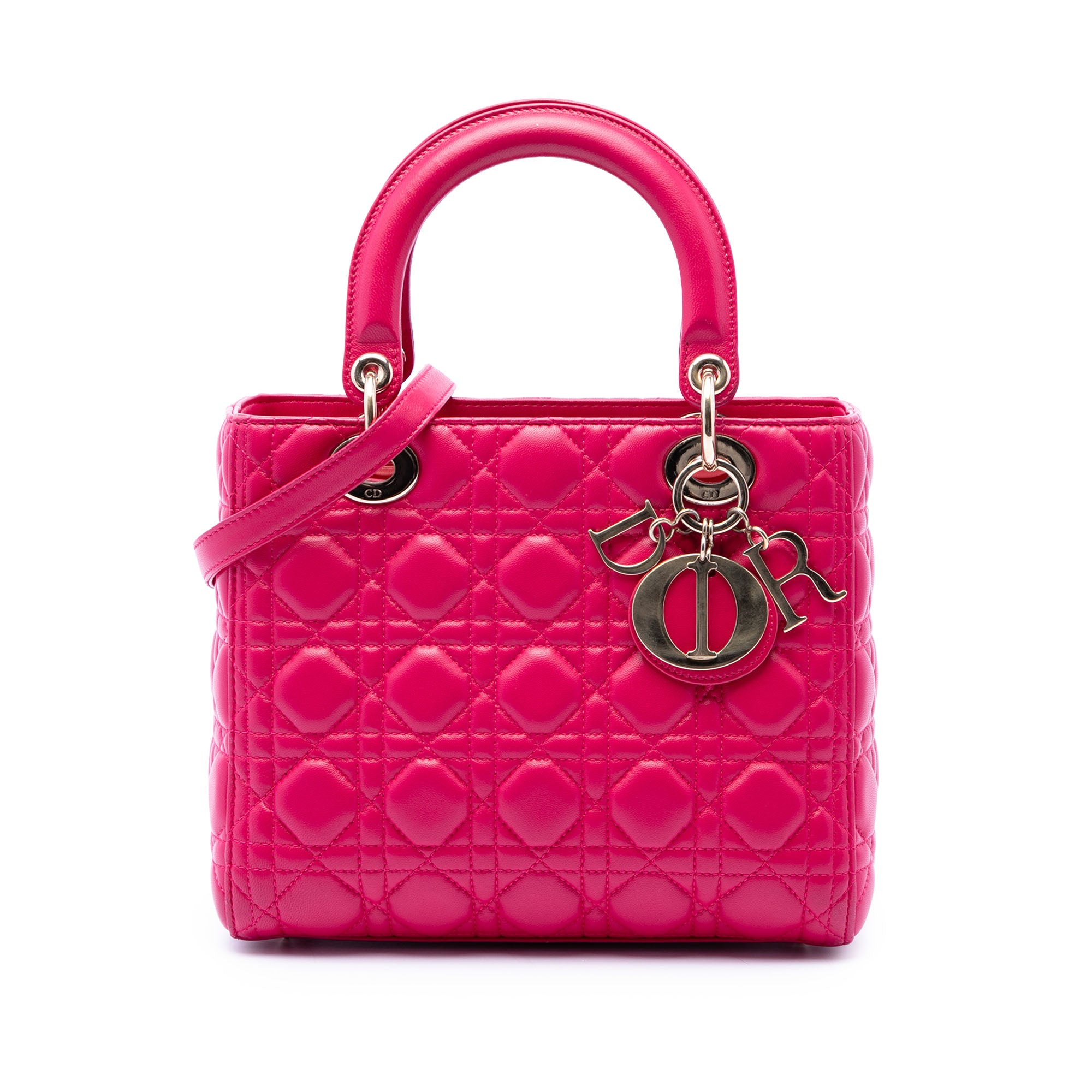 Dior Medium Lambskin Cannage Lady Dior - image 1