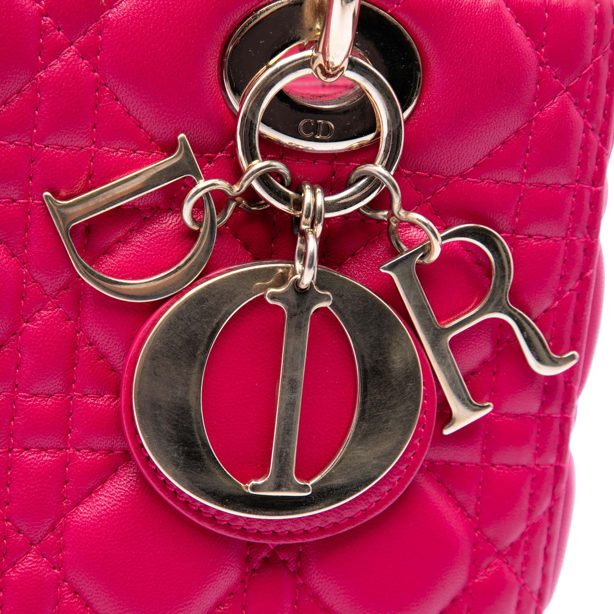 Dior Medium Lambskin Cannage Lady Dior - image 5