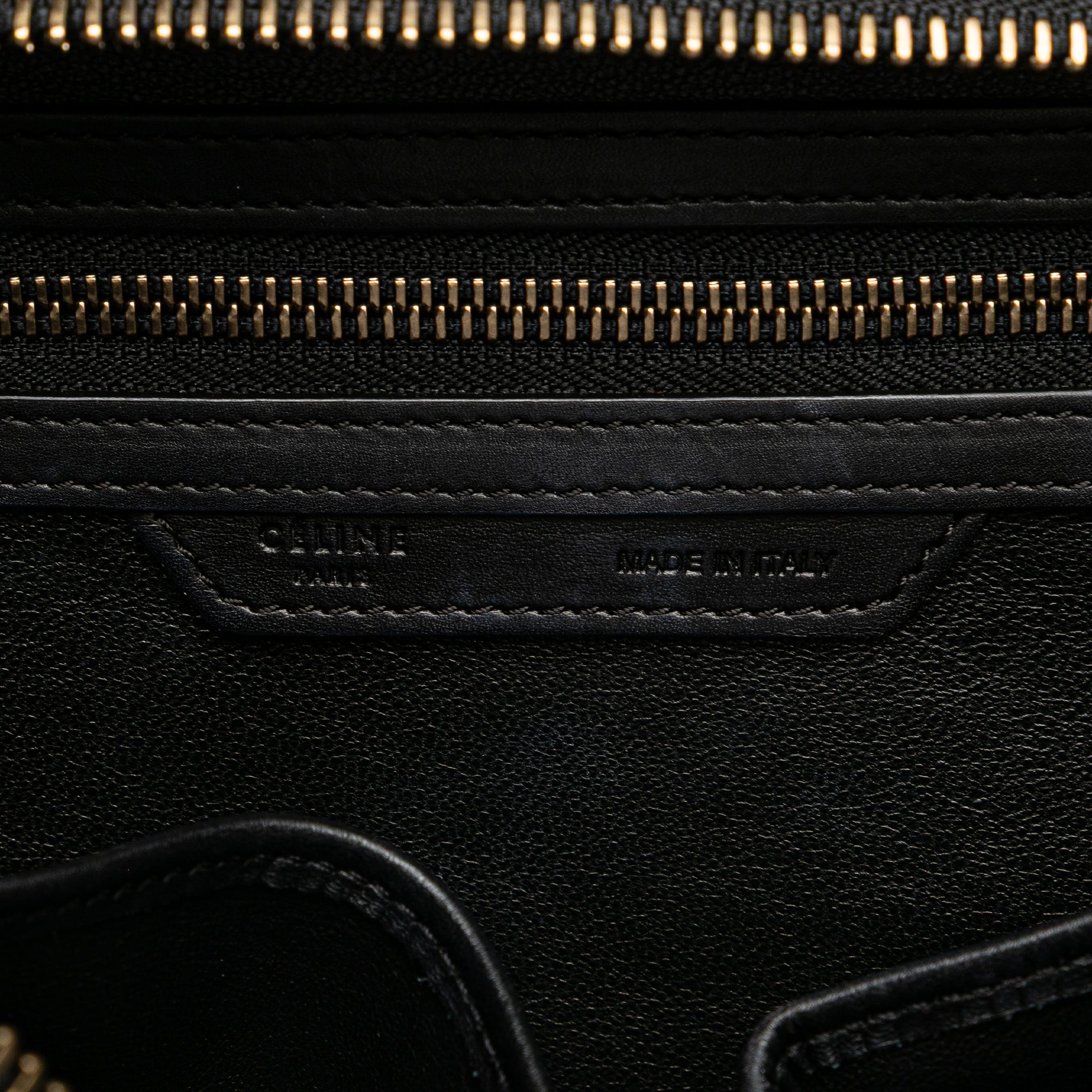 Celine Micro Tricolor Leather Luggage Tote