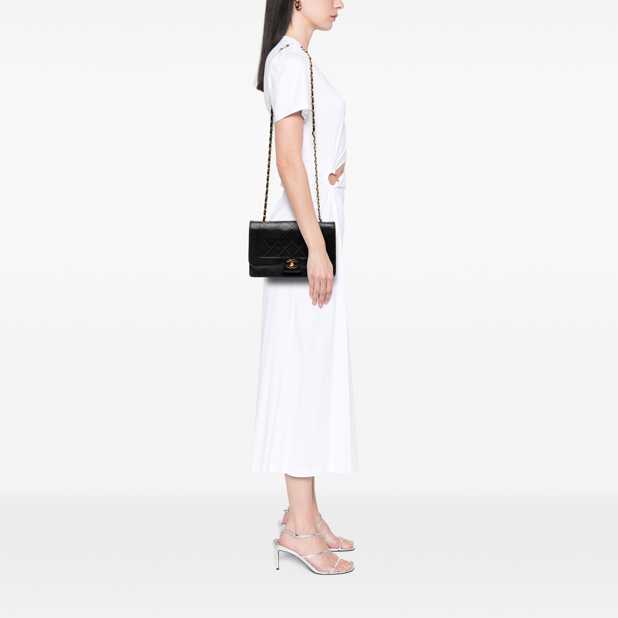 Chanel Medium Lambskin Diana Full Flap - image 8