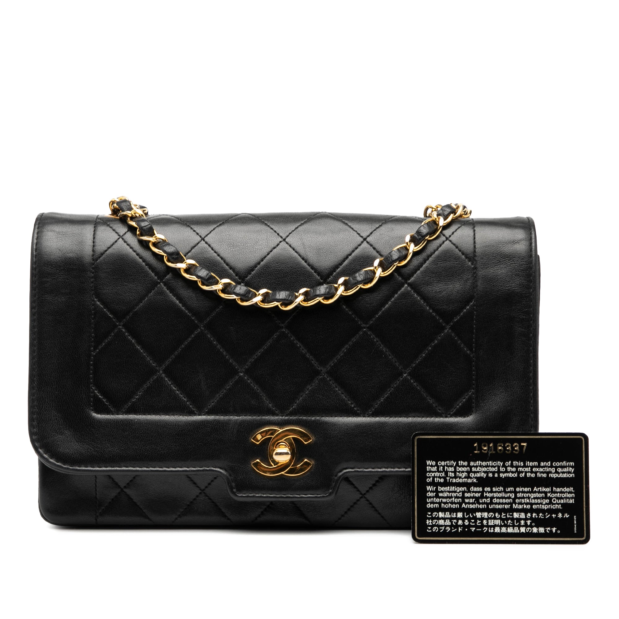 Chanel Medium Lambskin Diana Full Flap - image 9