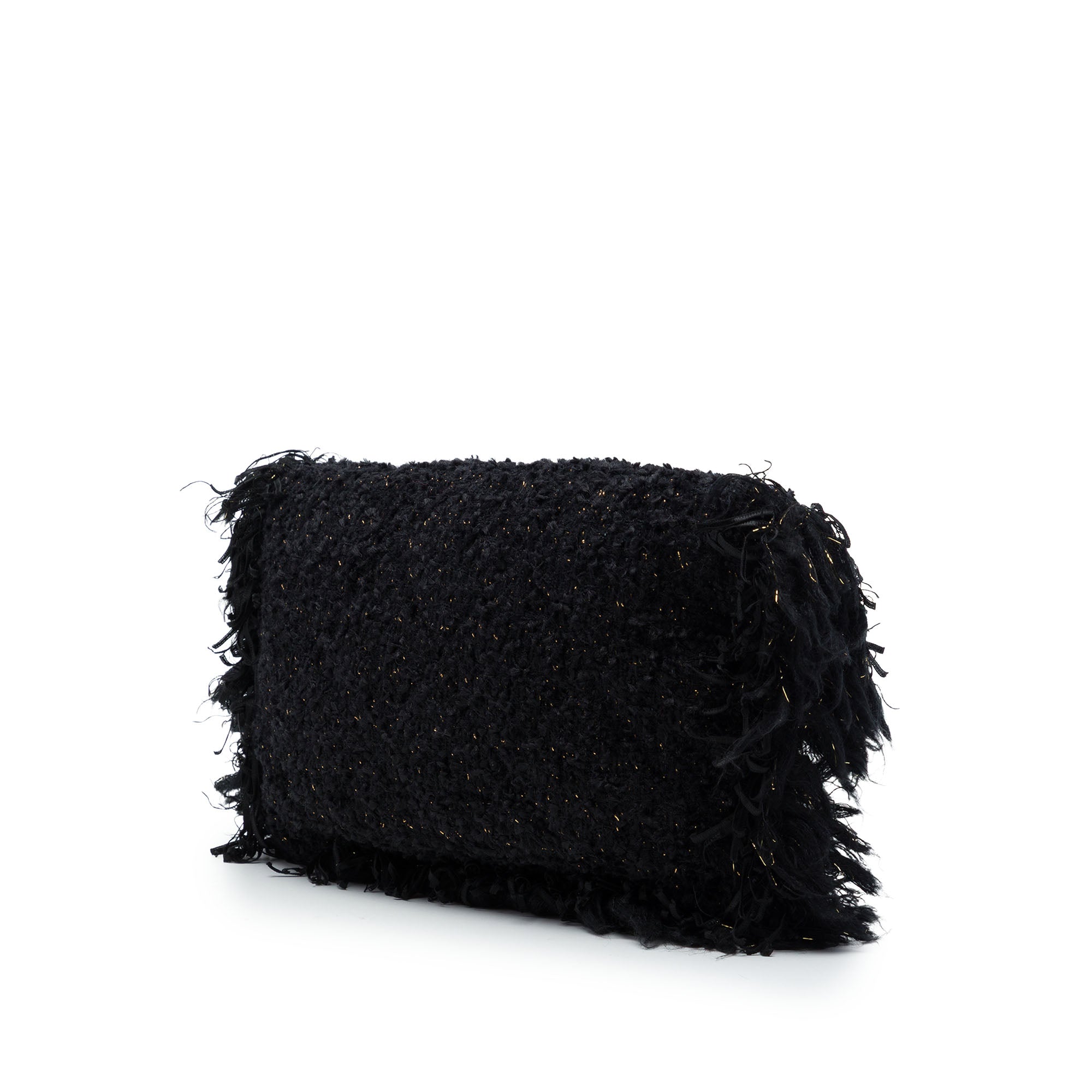 Chanel Paris Cosmopolite Tweed Fringe Clutch - image 2