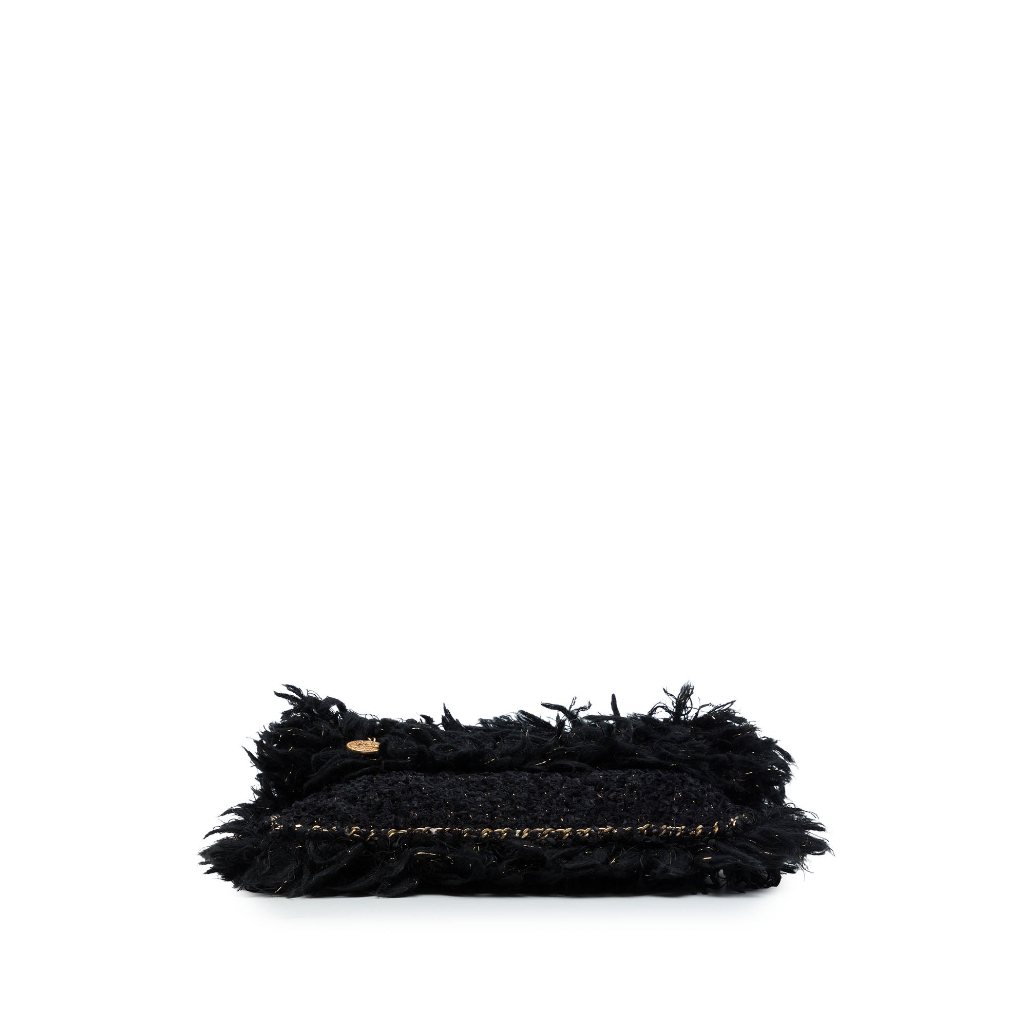 Chanel Paris Cosmopolite Tweed Fringe Clutch - image 3