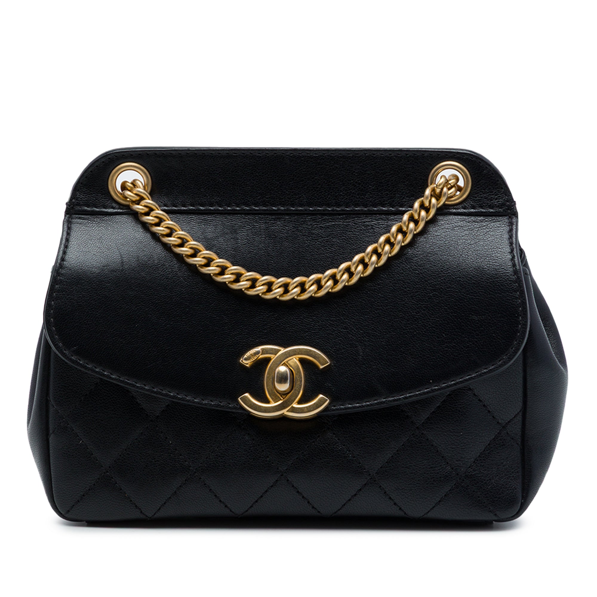 Chanel Small Quilted Lambskin Curved Flap - image 1