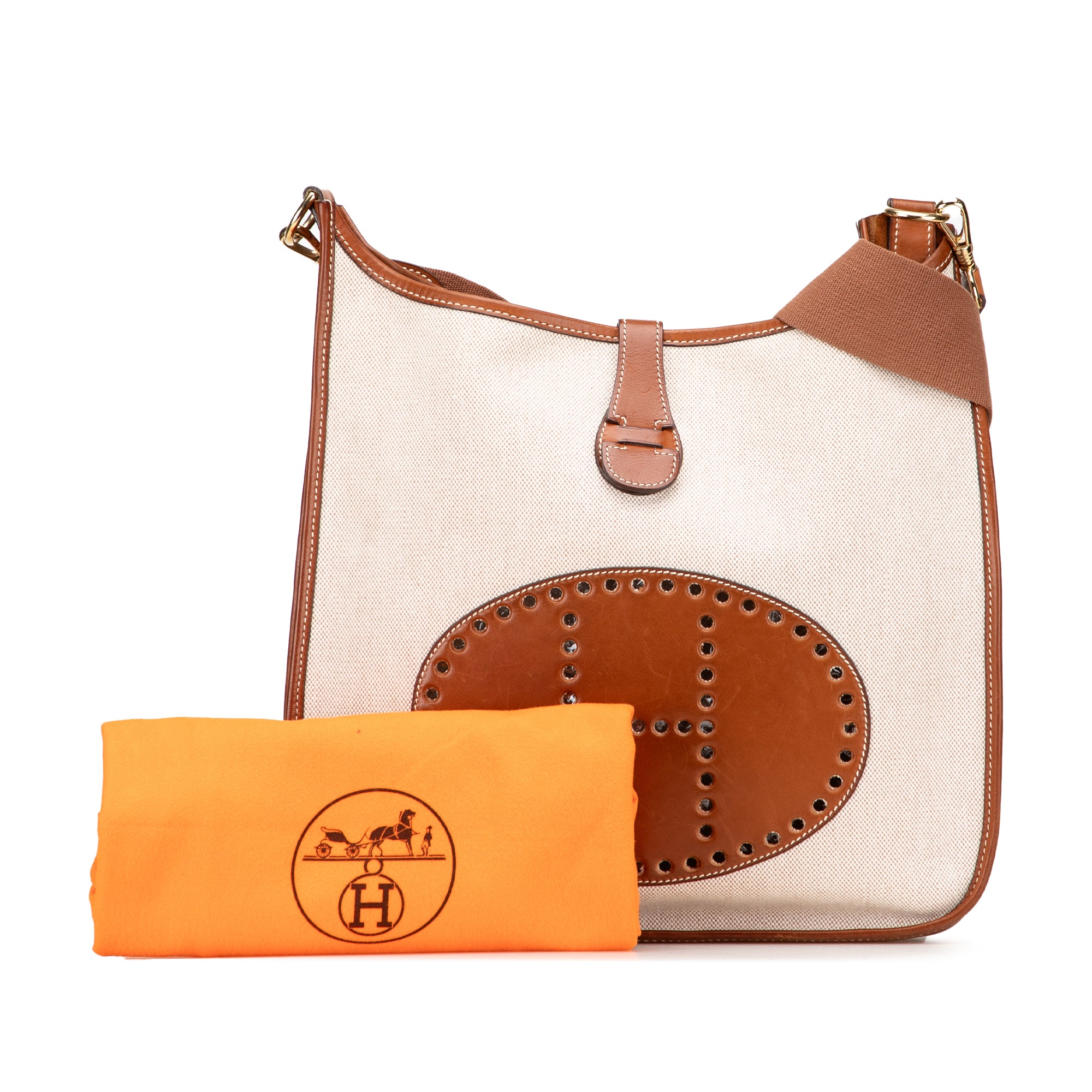 Hermès Toile and Barenia Evelyne GM - image 10