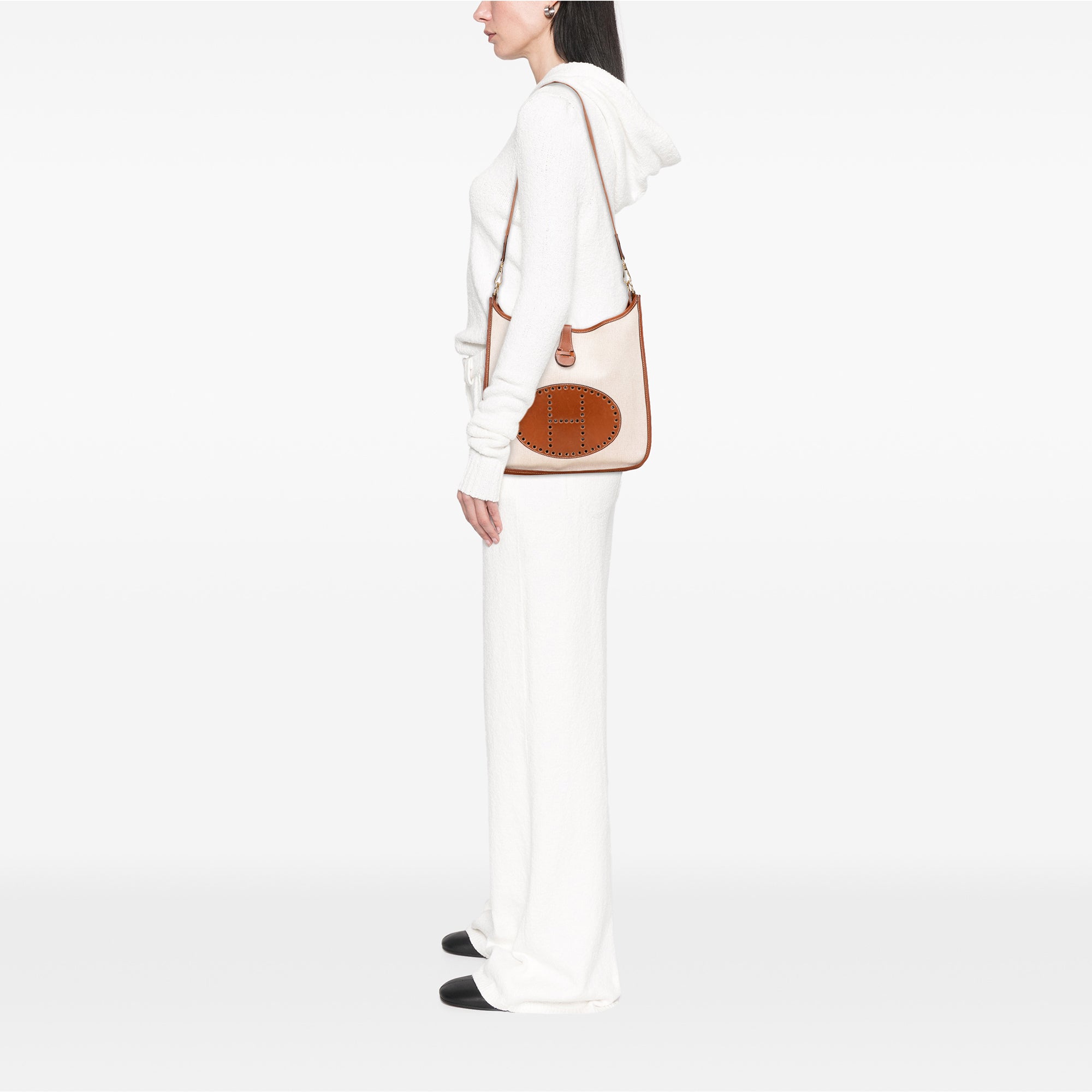 Hermès Toile and Barenia Evelyne GM - image 9