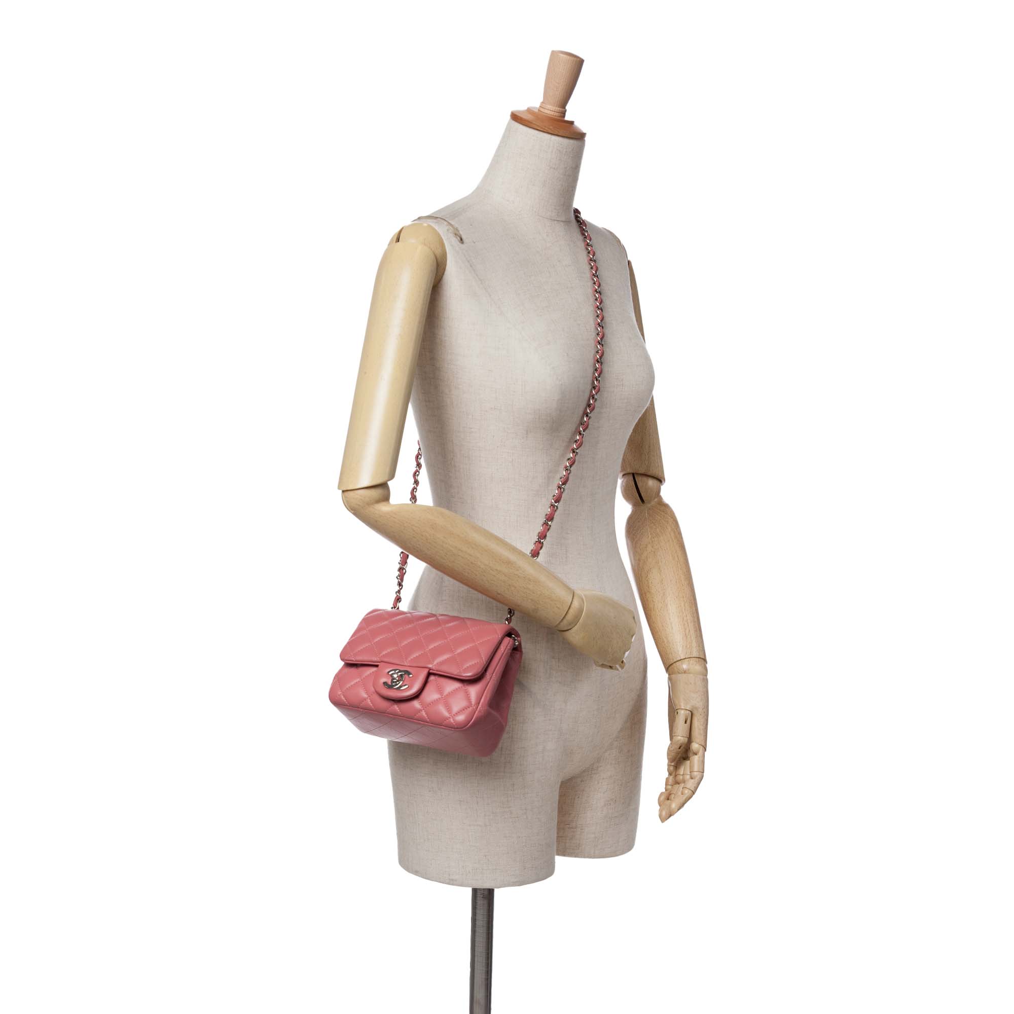 Chanel Mini Square Classic Lambskin Single Flap - image 10