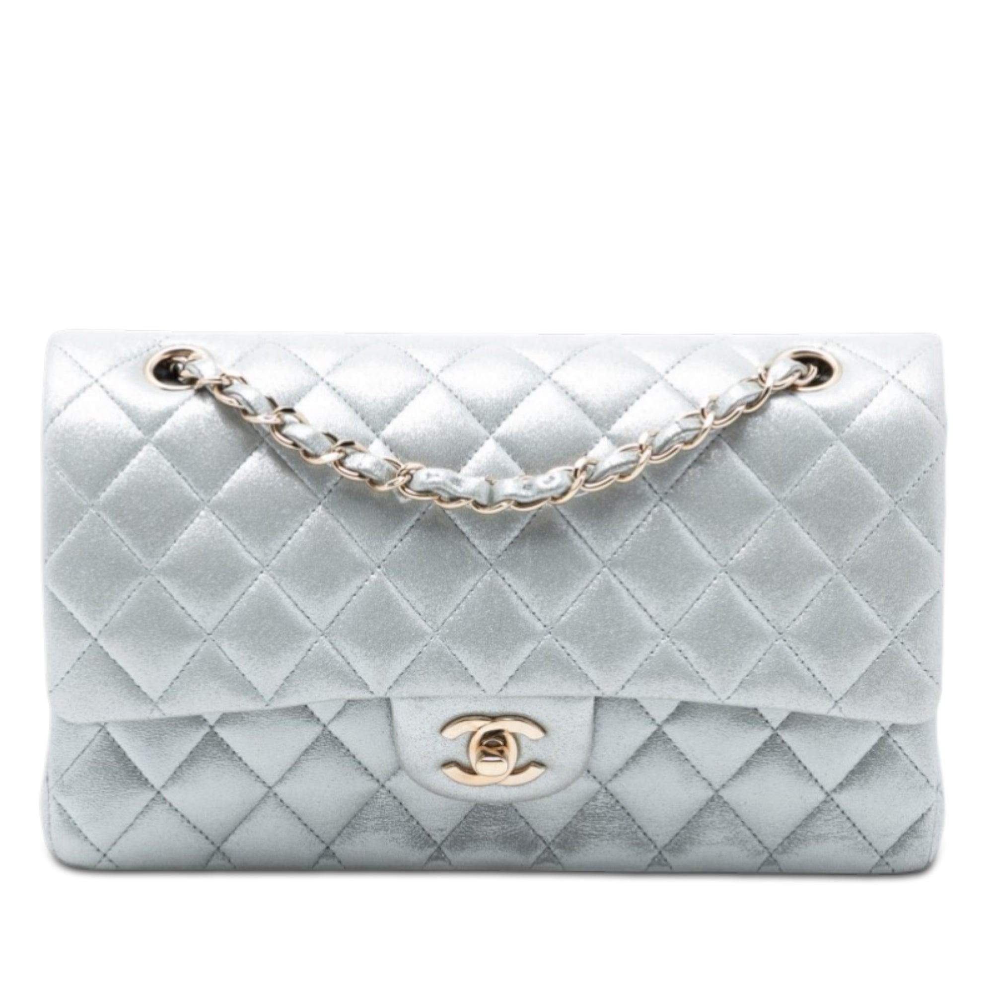 Chanel Medium Classic Iridescent Lambskin Double Flap - image 1