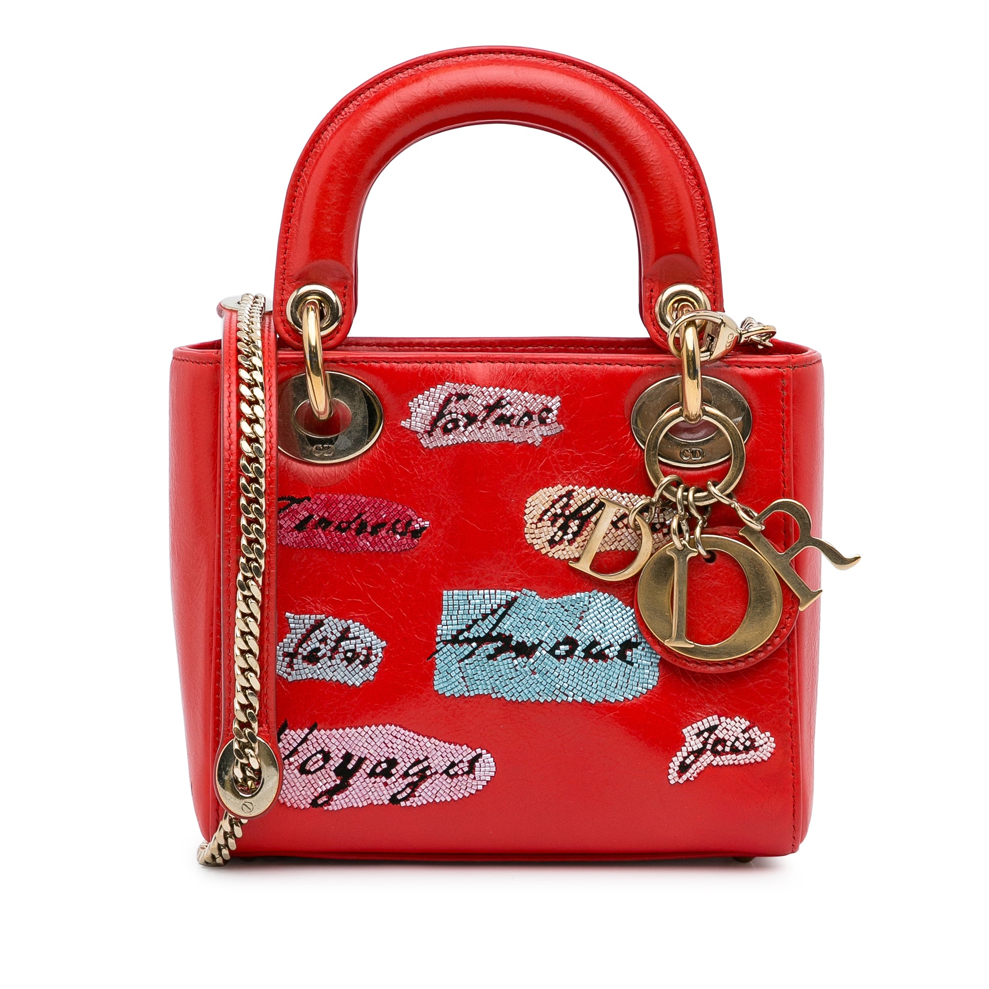 Dior Mini Calfskin Sequin Embellished Lady Dior - image 7
