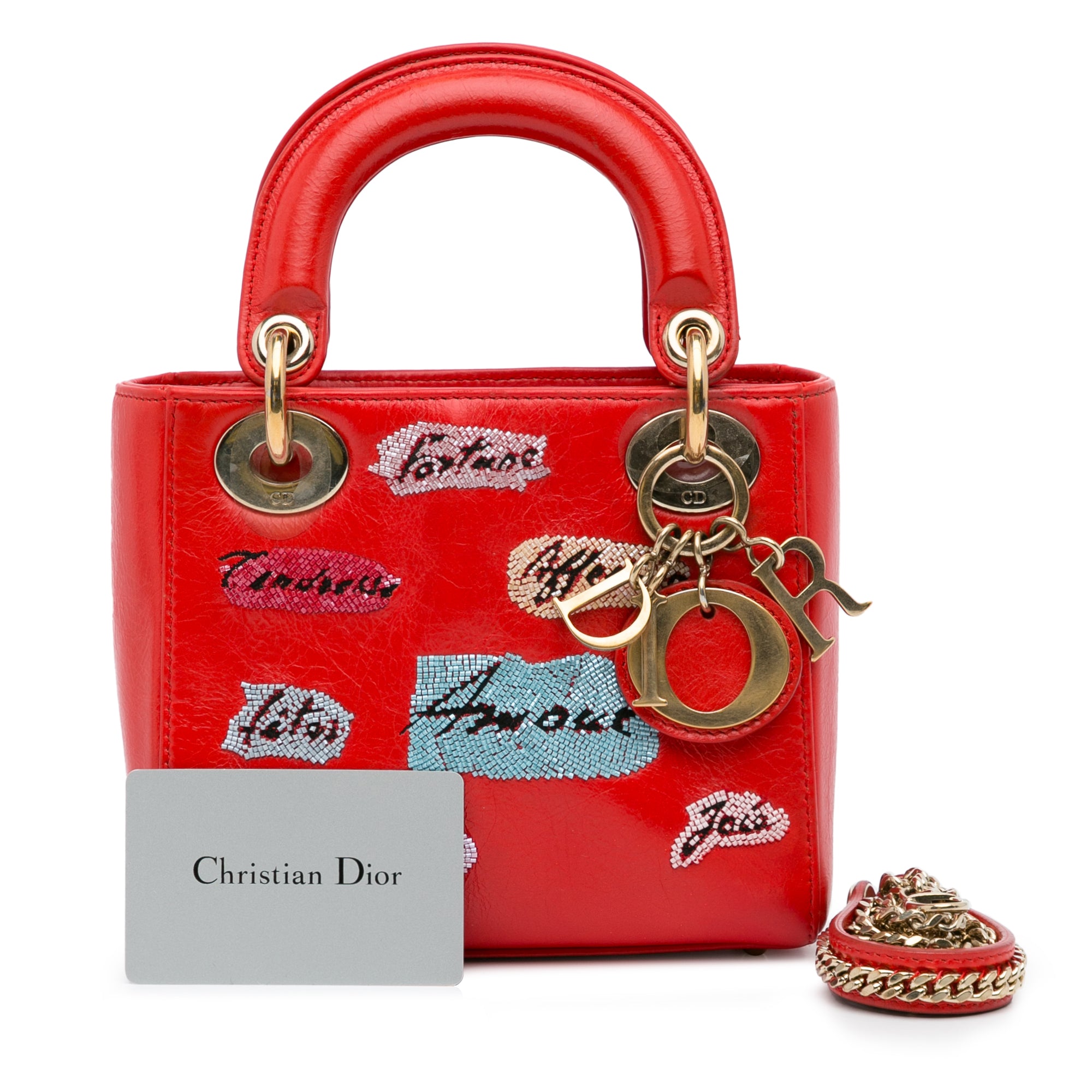 Dior Mini Calfskin Sequin Embellished Lady Dior - image 6