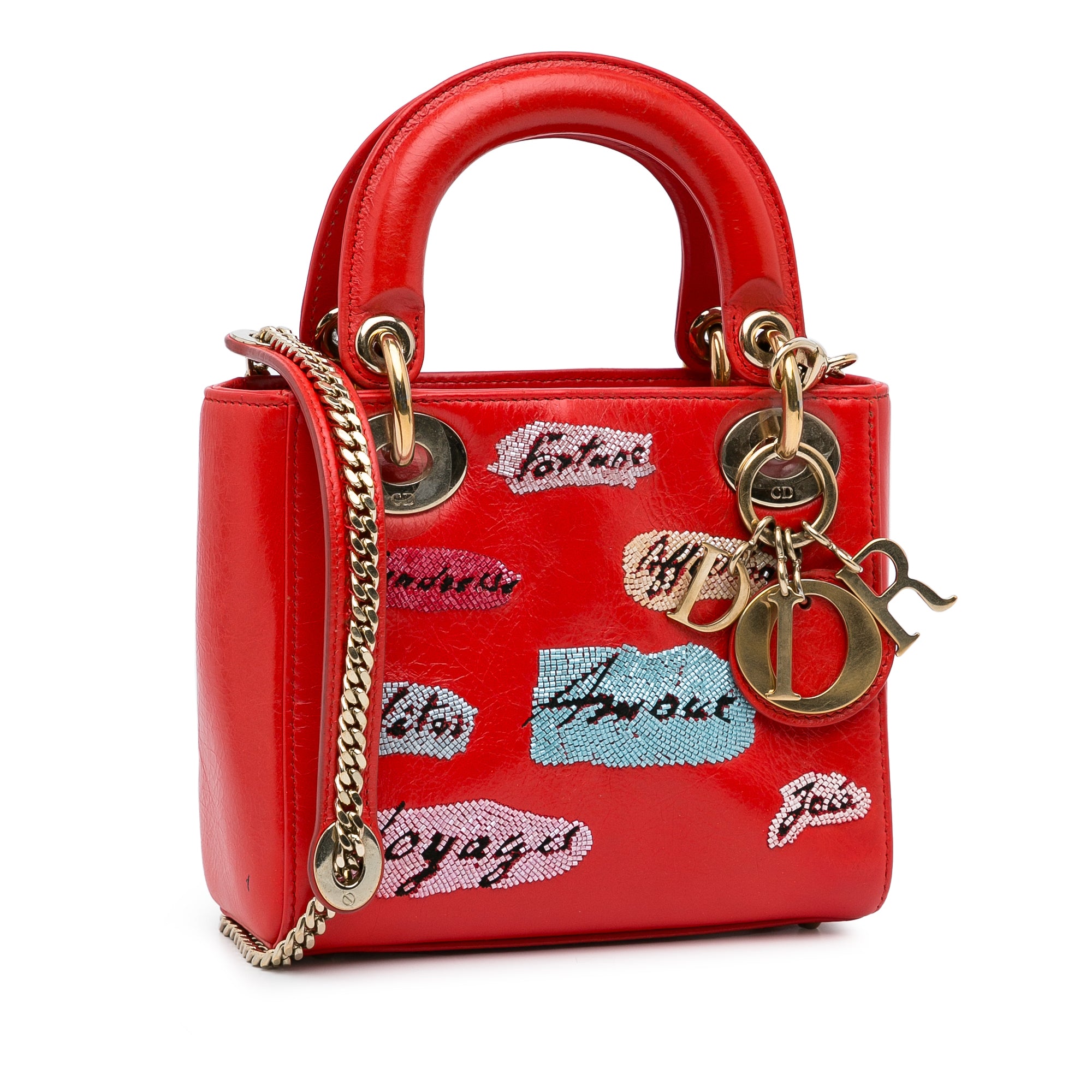 Dior Mini Calfskin Sequin Embellished Lady Dior - image 4