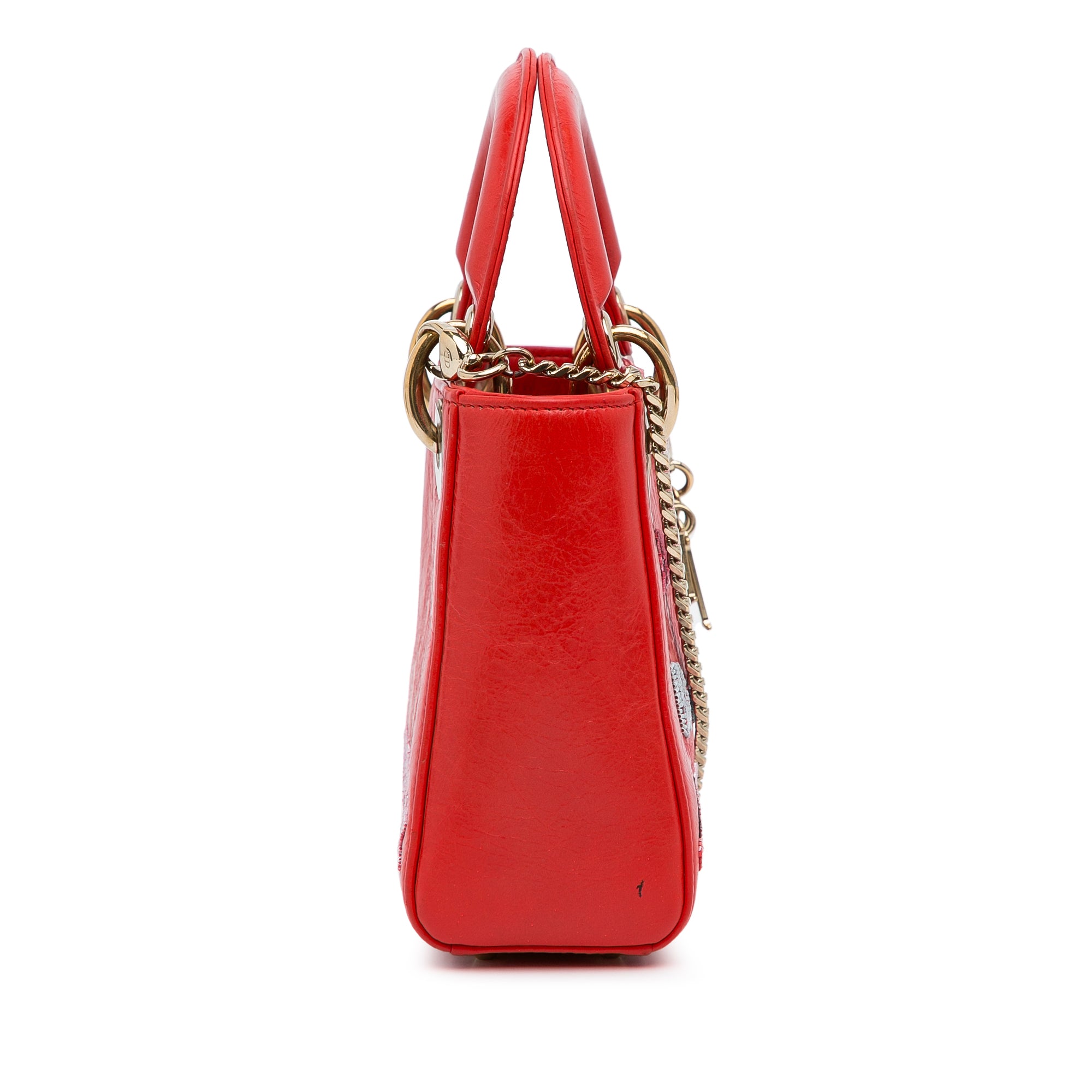 Dior Mini Calfskin Sequin Embellished Lady Dior - image 10