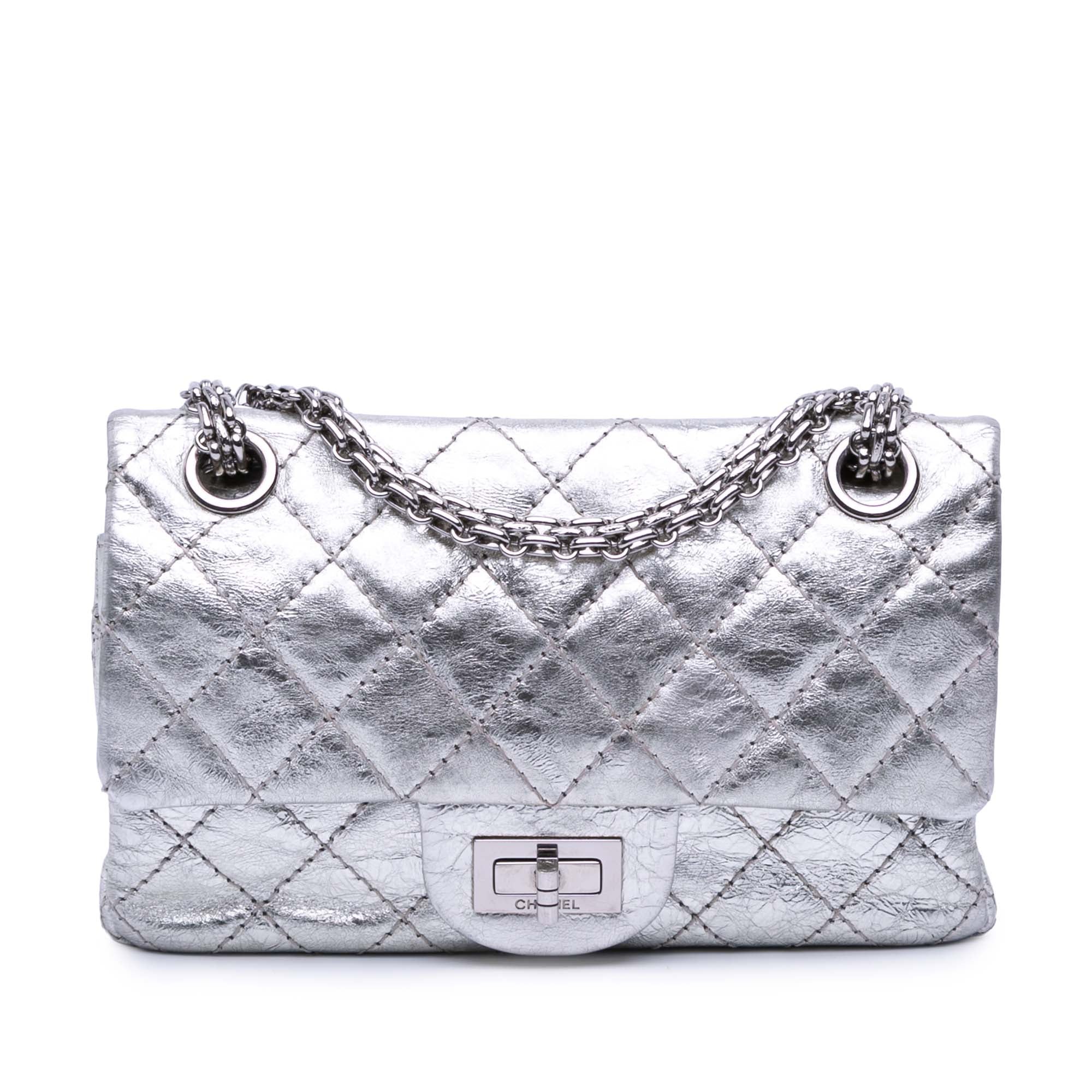 Chanel Mini Reissue 2.55 Metallic Aged Calfskin Double Flap 224 - image 1