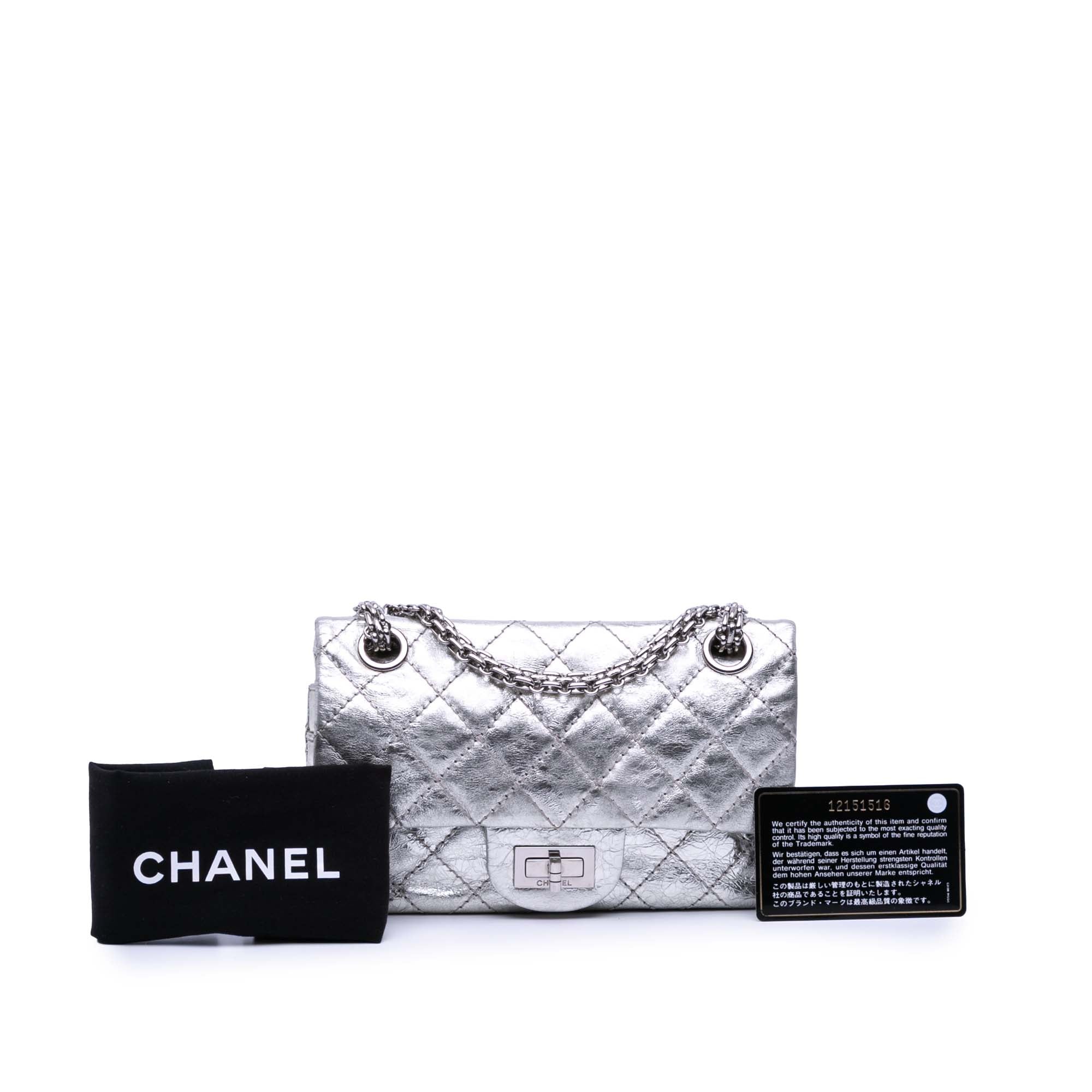 Chanel Mini Reissue 2.55 Metallic Aged Calfskin Double Flap 224 - image 11