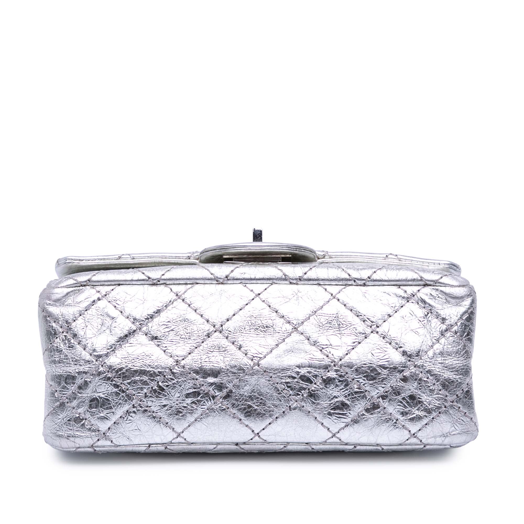 Chanel Mini Reissue 2.55 Metallic Aged Calfskin Double Flap 224 - image 3
