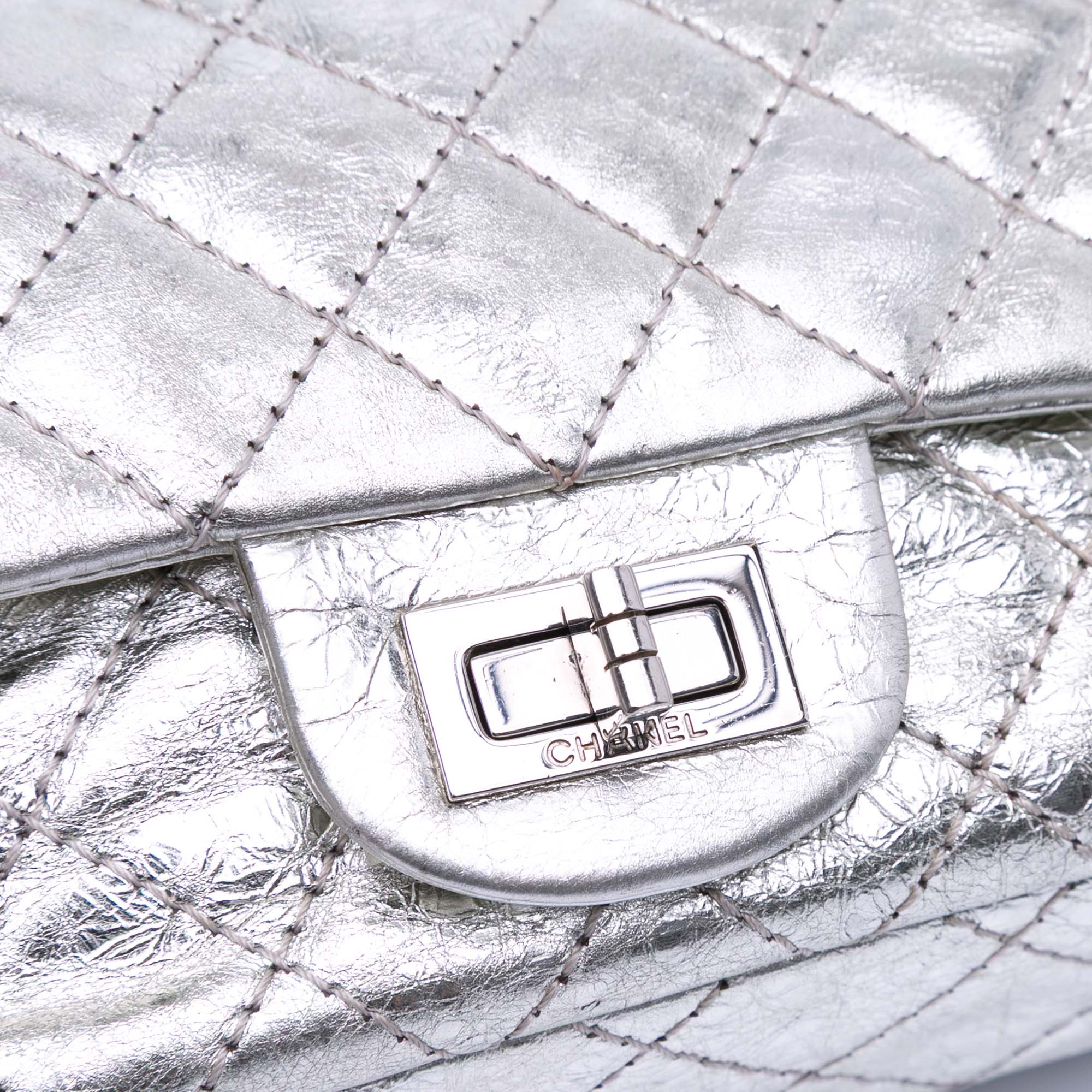 Chanel Mini Reissue 2.55 Metallic Aged Calfskin Double Flap 224 - image 8