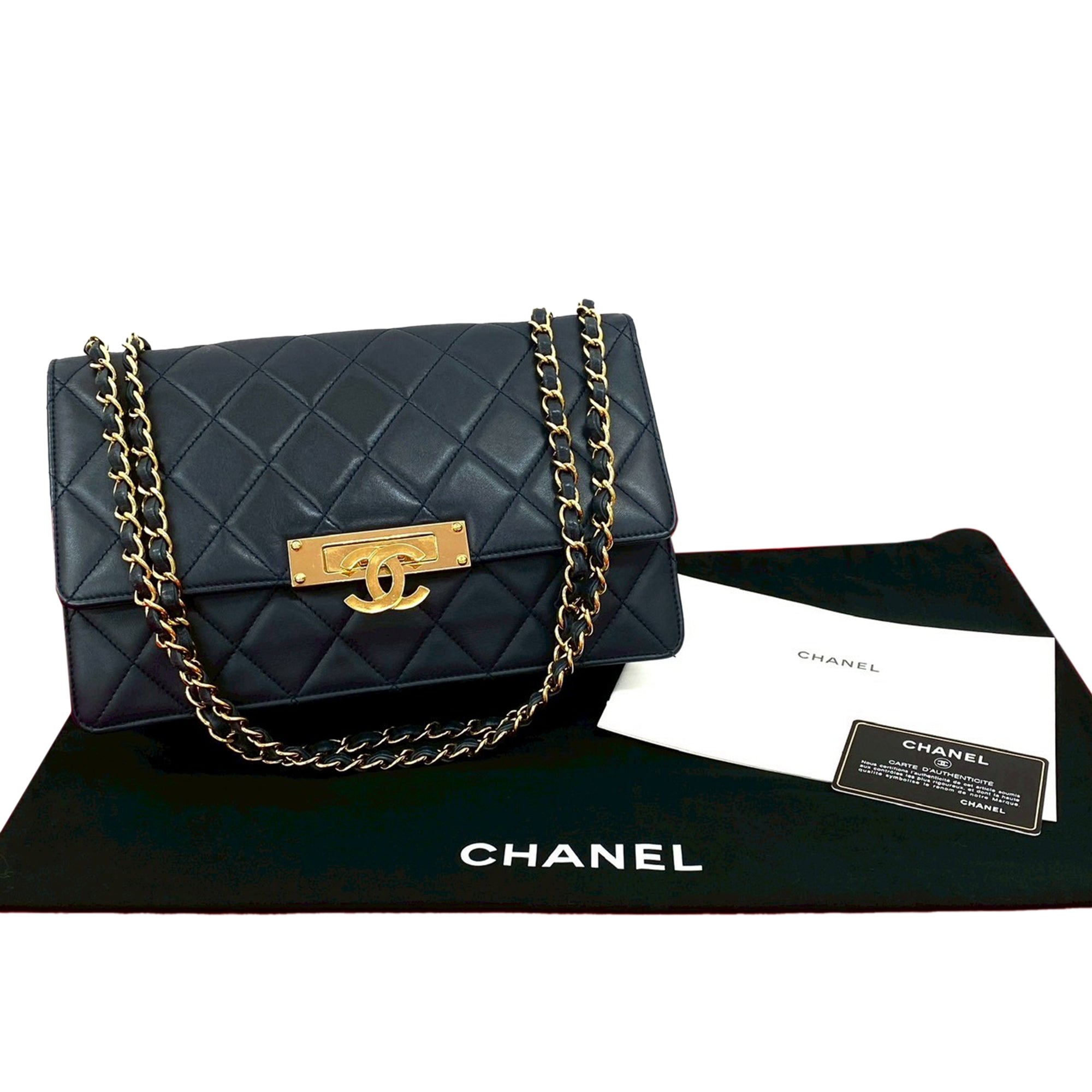 Chanel Quilted Lambskin Golden Class Flap - image 10