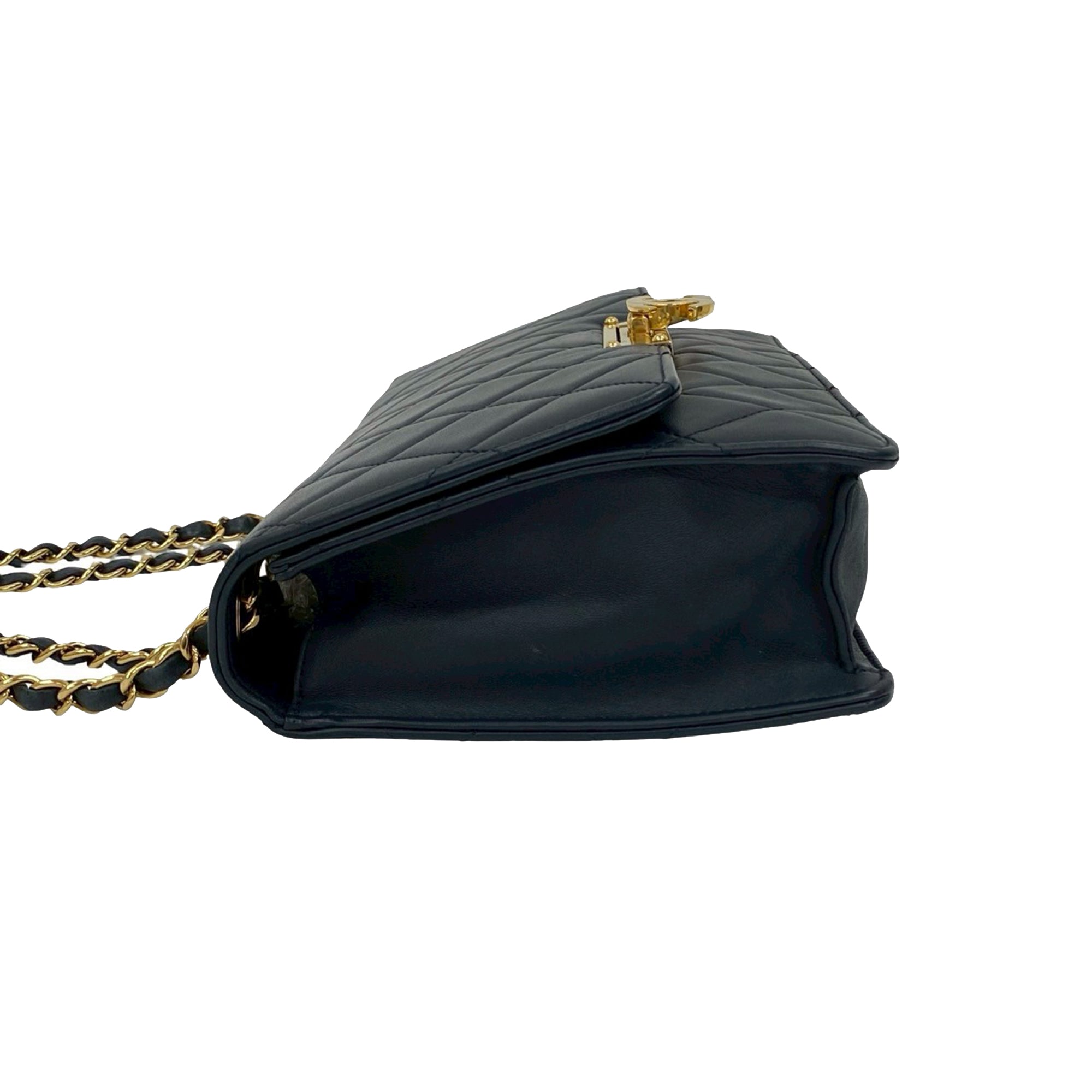 Chanel Quilted Lambskin Golden Class Flap - image 5