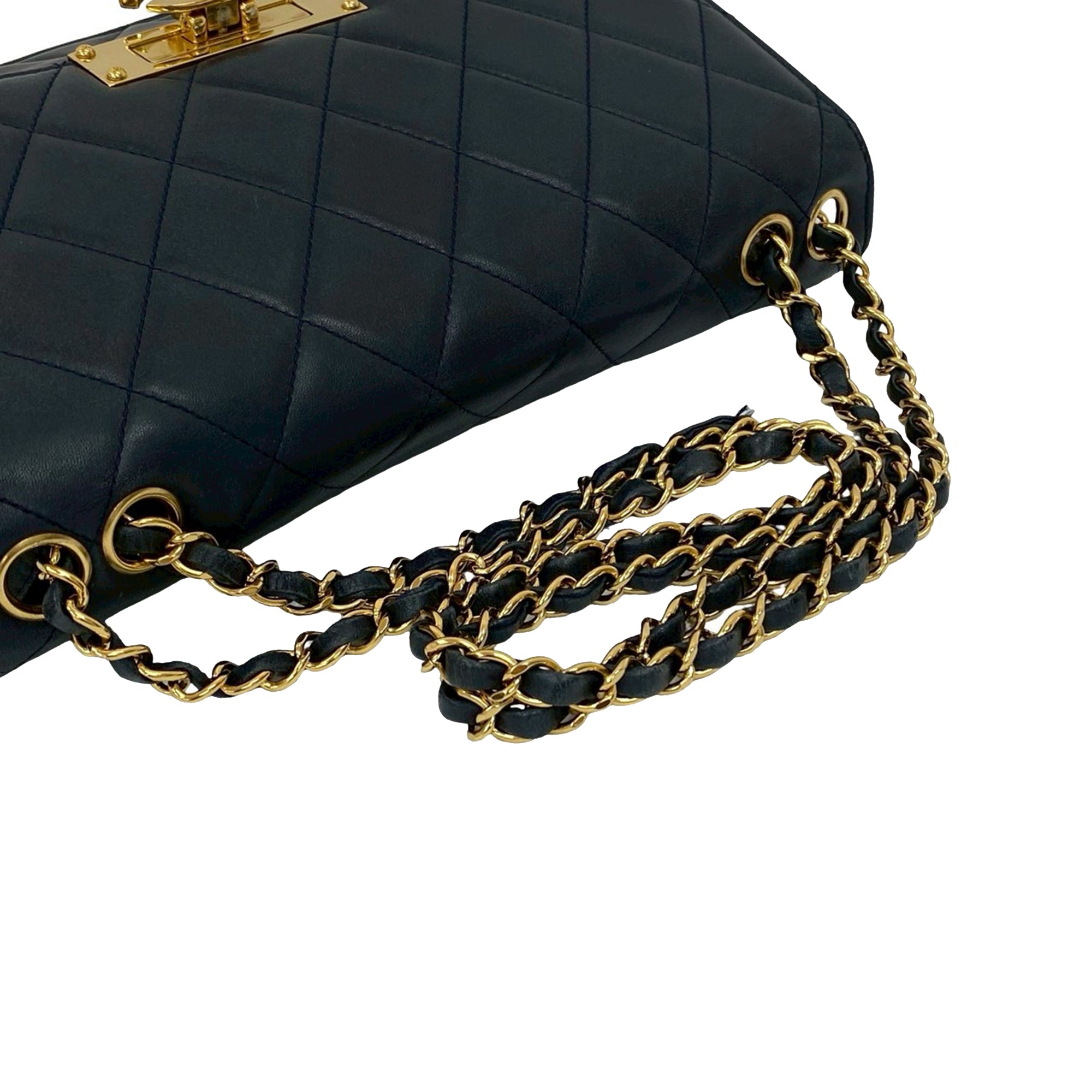 Chanel Quilted Lambskin Golden Class Flap - image 9