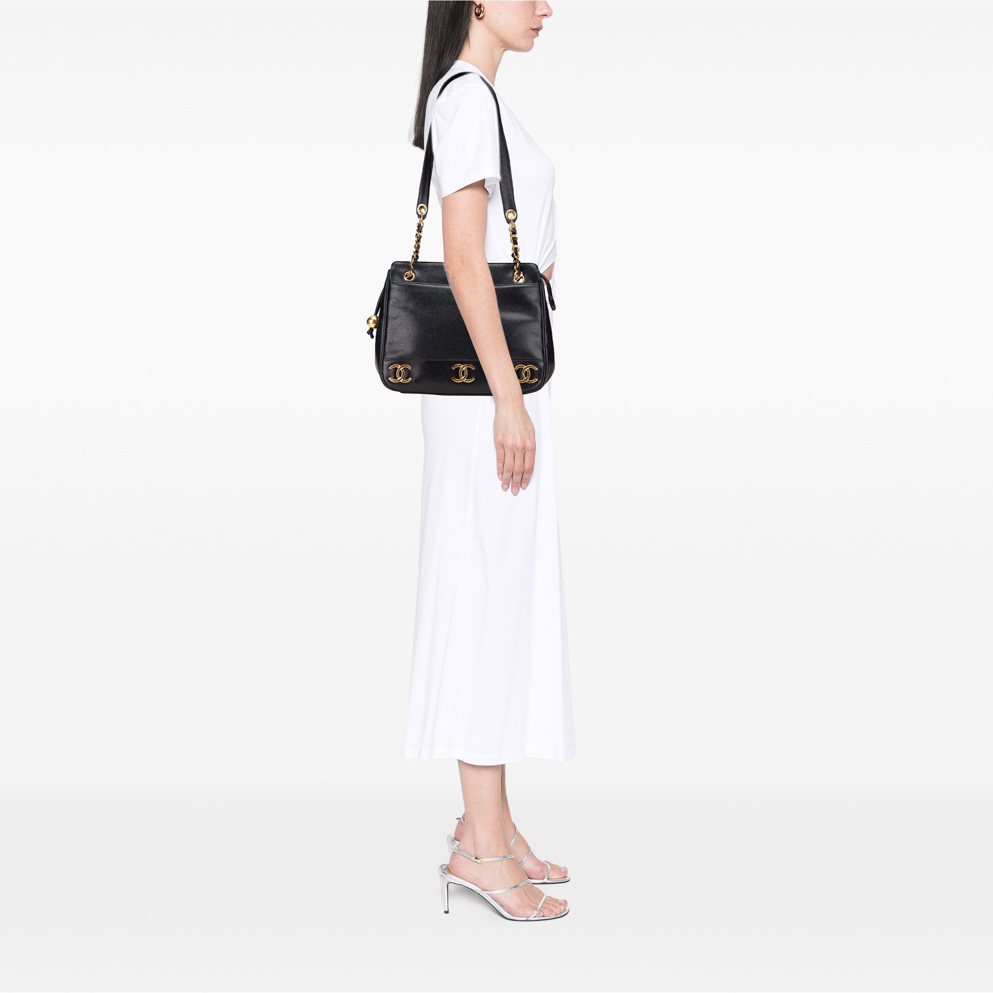 Chanel Triple CC Caviar Shoulder Bag - image 12