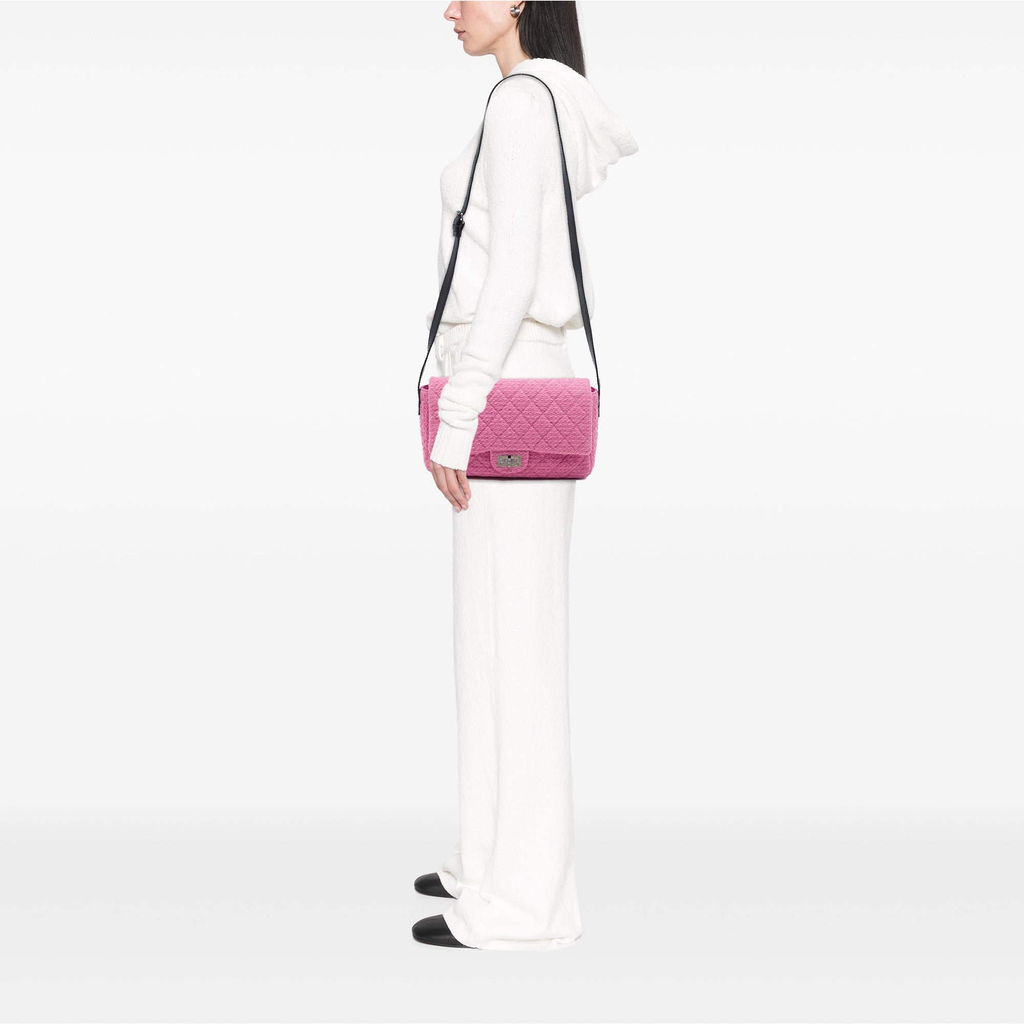 Chanel Jumbo Quilted Tweed Reissue 2.55 Easy Messenger Flap - image 6