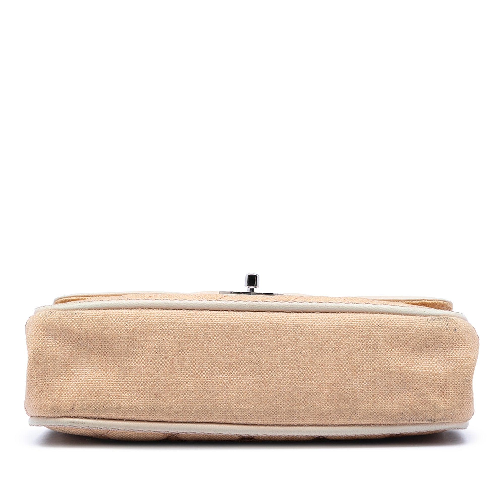 Chanel Medium Classic Canvas Lambskin Trimmed Double Flap - image 3
