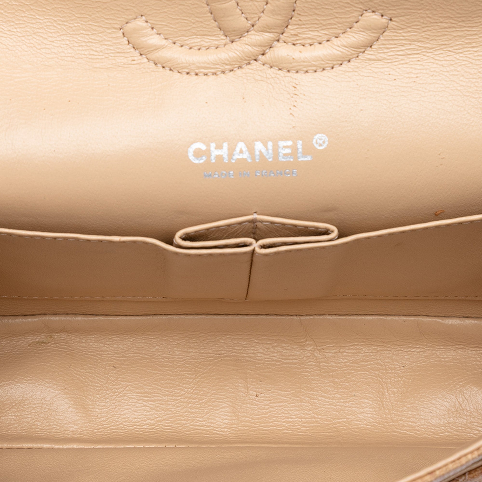 Chanel Medium Classic Canvas Lambskin Trimmed Double Flap - image 4