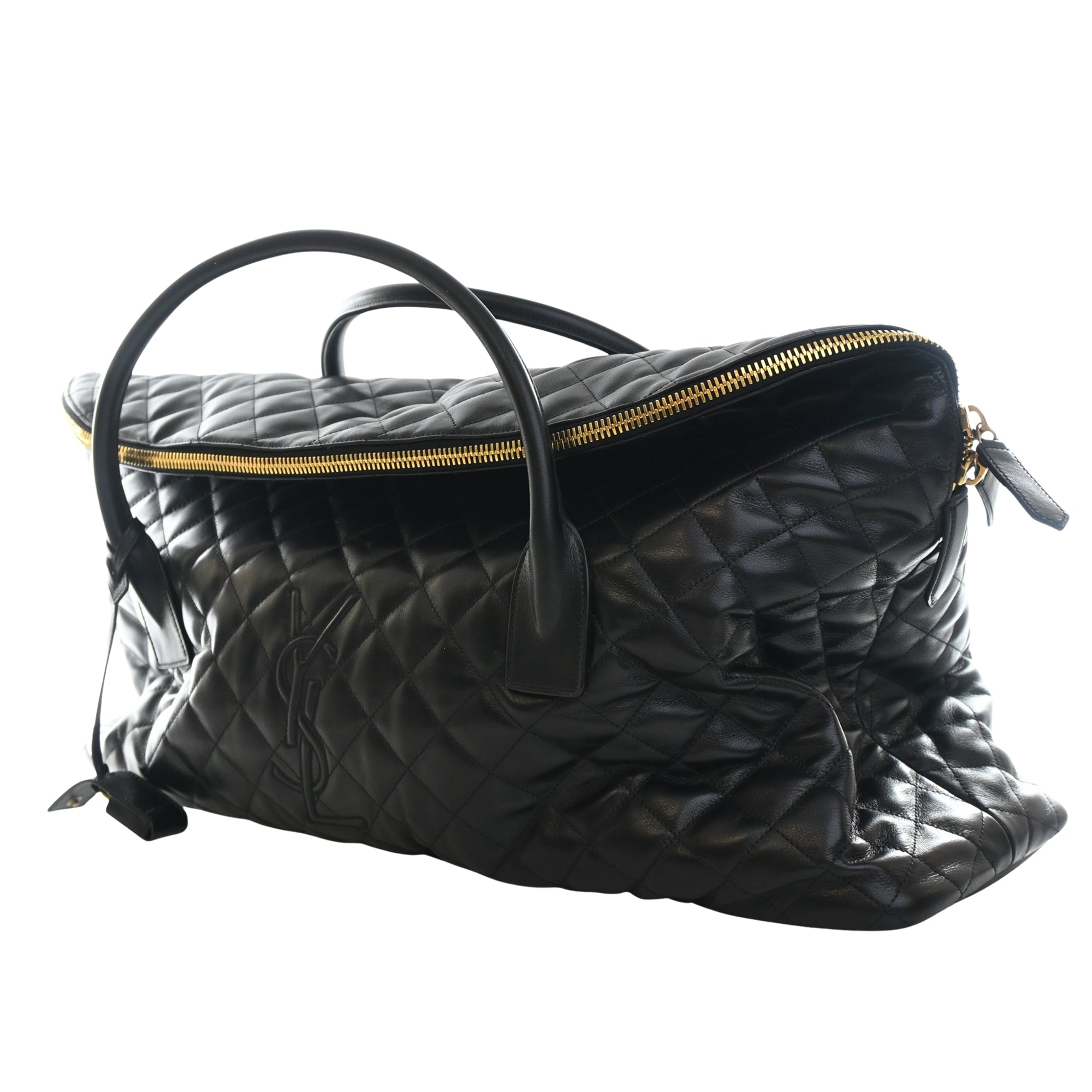 Saint Laurent Quilted Calfskin Monogram ES Giant Travel Bag - image 12