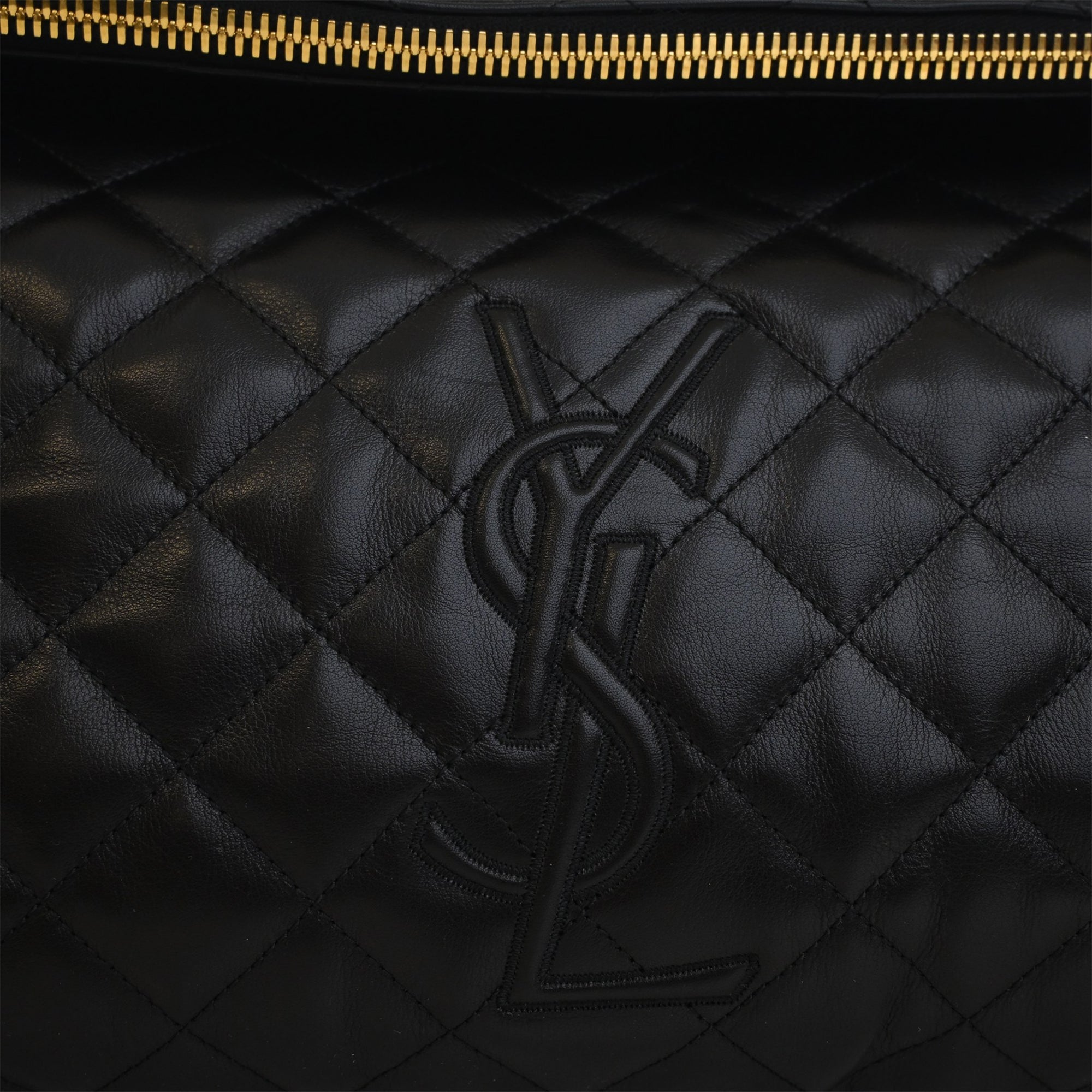 Saint Laurent Quilted Calfskin Monogram ES Giant Travel Bag - image 5