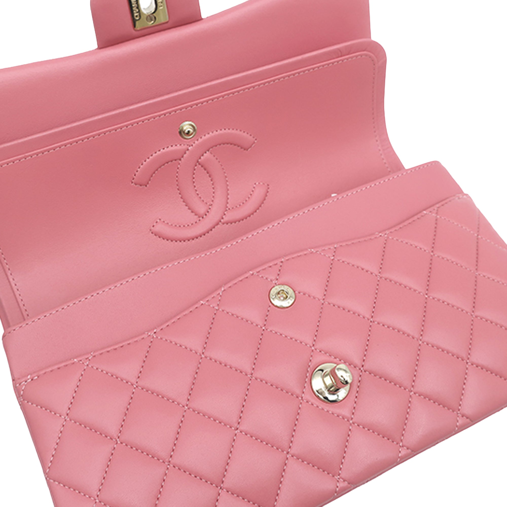 Chanel Medium Classic Lambskin Double Flap - image 8