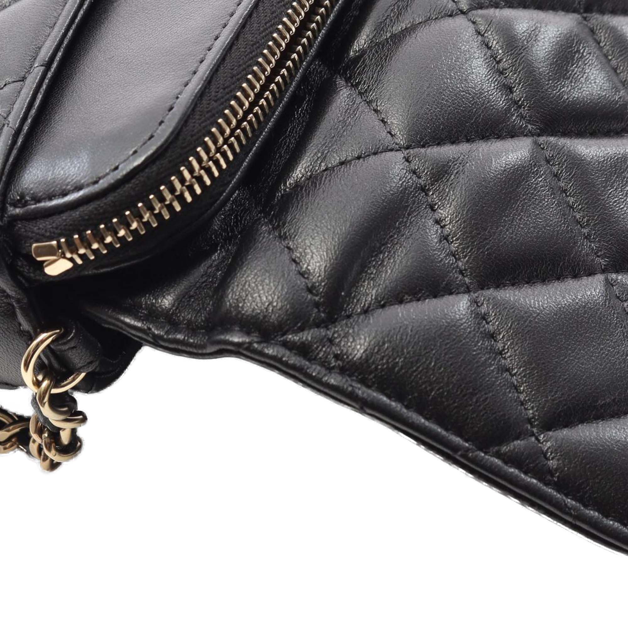 Chanel CC Quilted Lambskin Flap Phone Holder Wallet on Chain - image 7