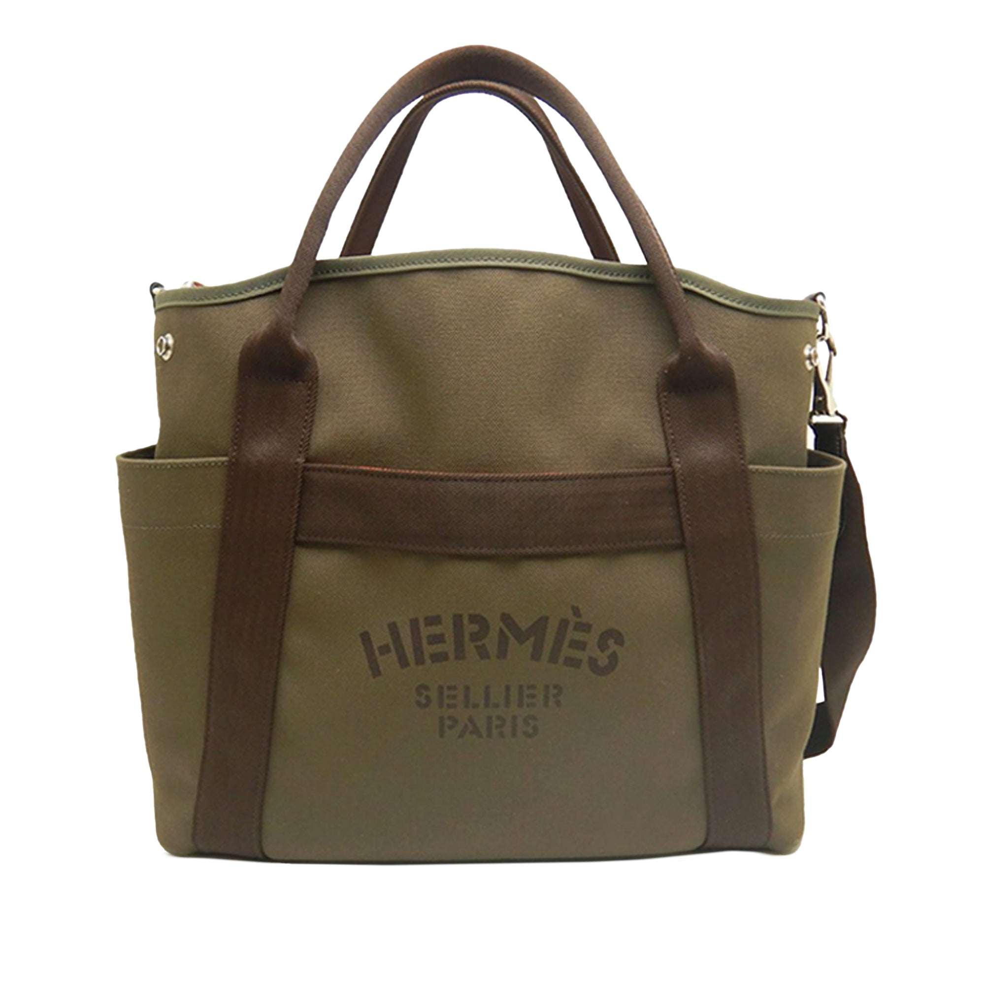 Hermès Toile Sac de Pansage Grooming Bag - image 1