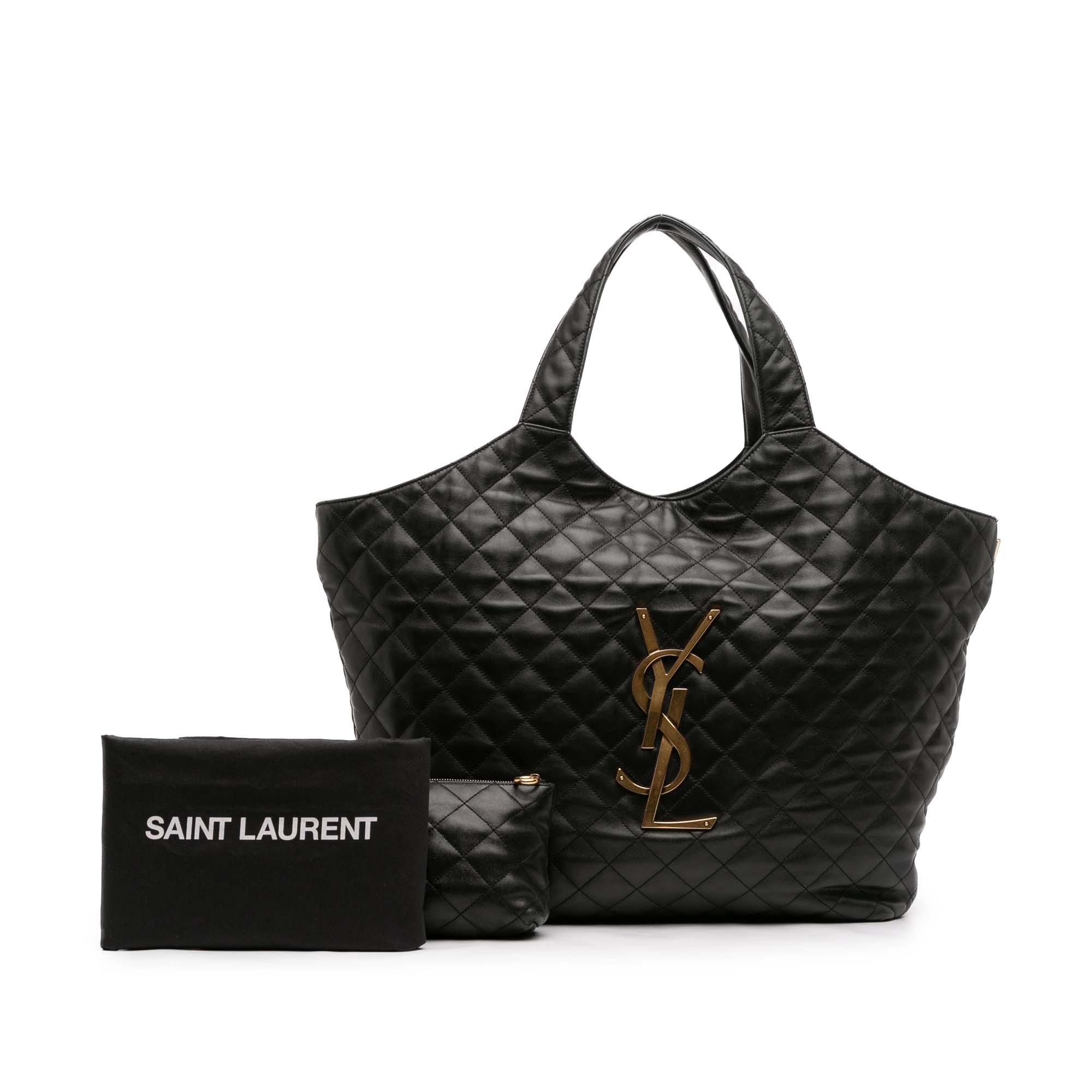 Saint Laurent Maxi Quilted Lambskin Icare Shopping Tote - image 12