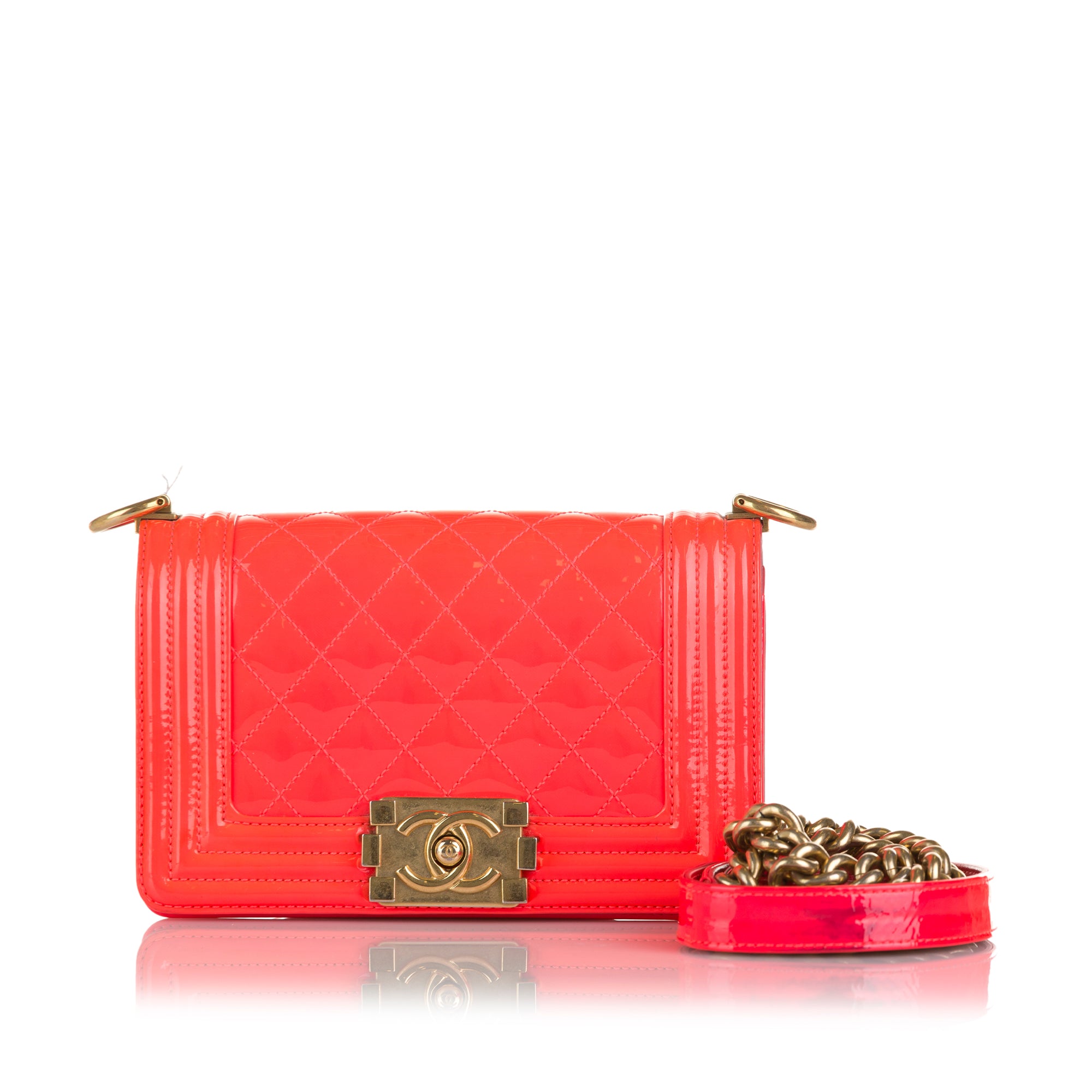 Chanel Small Patent Boy Bag - image 10