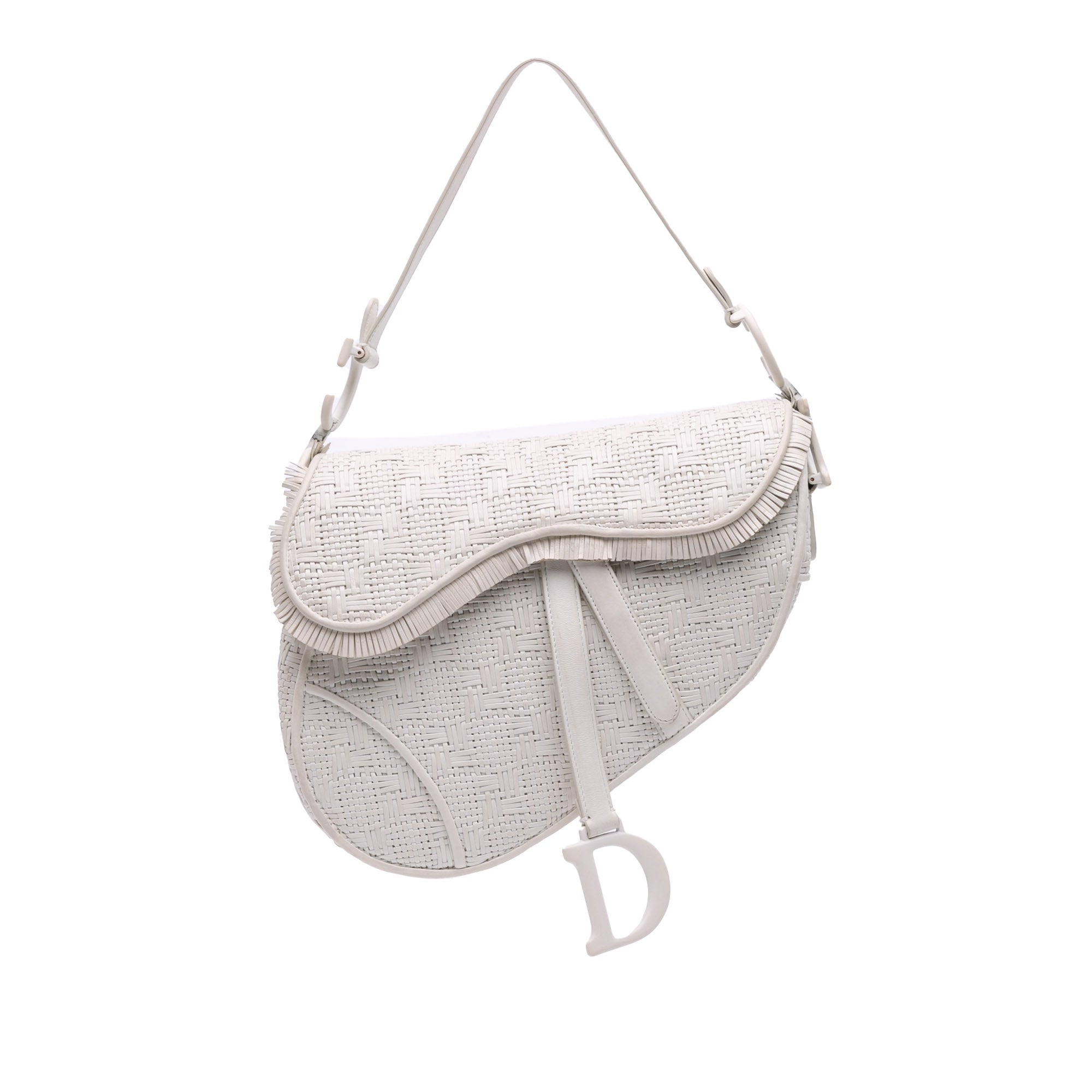 Dior Ultra Matte Woven Calfskin Saddle Bag - image 1