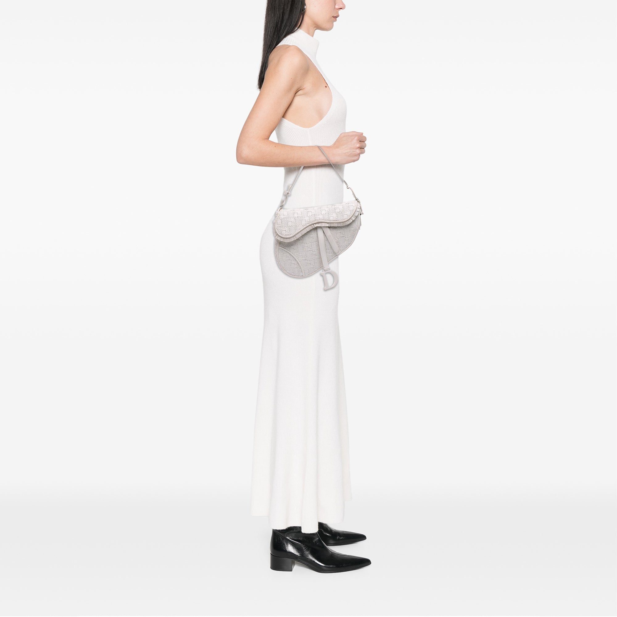 Dior Ultra Matte Woven Calfskin Saddle Bag - image 8