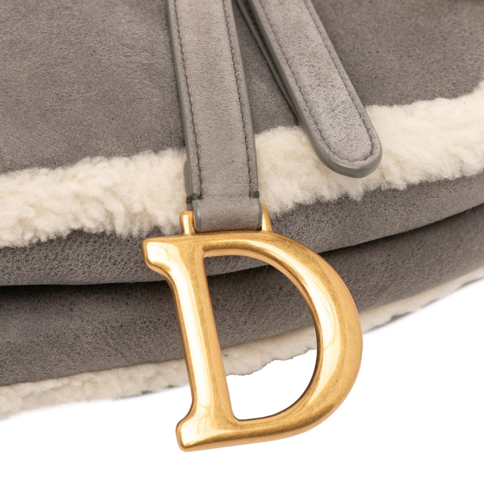 Dior Shearling Suede Saddle Bag - image 10