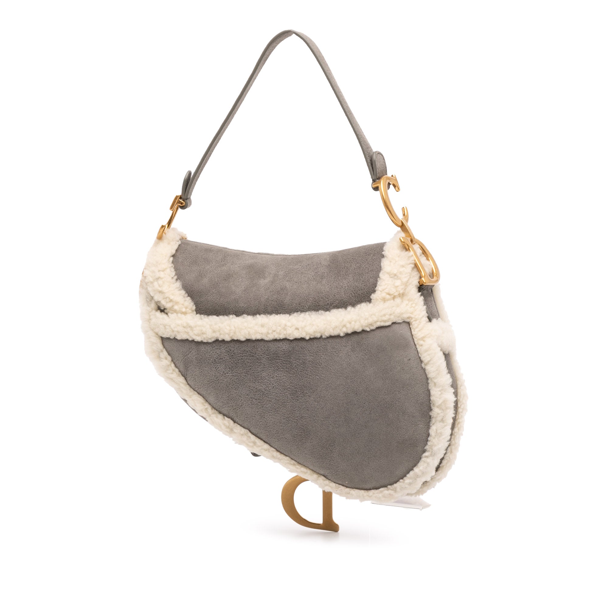 Dior Shearling Suede Saddle Bag - image 2