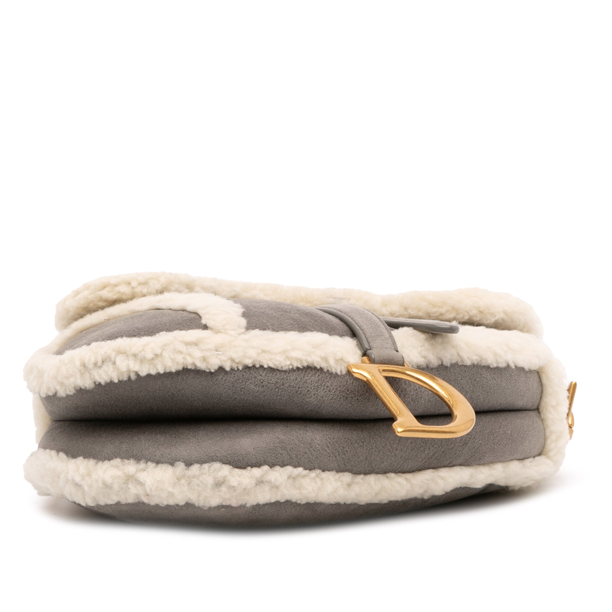 Dior Shearling Suede Saddle Bag - image 3