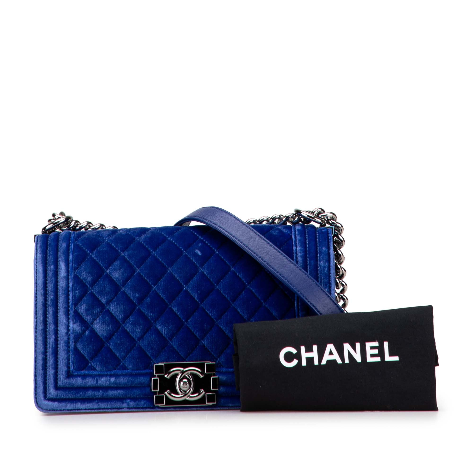 Chanel Old Medium Quilted Velvet Boy Flap - image 10